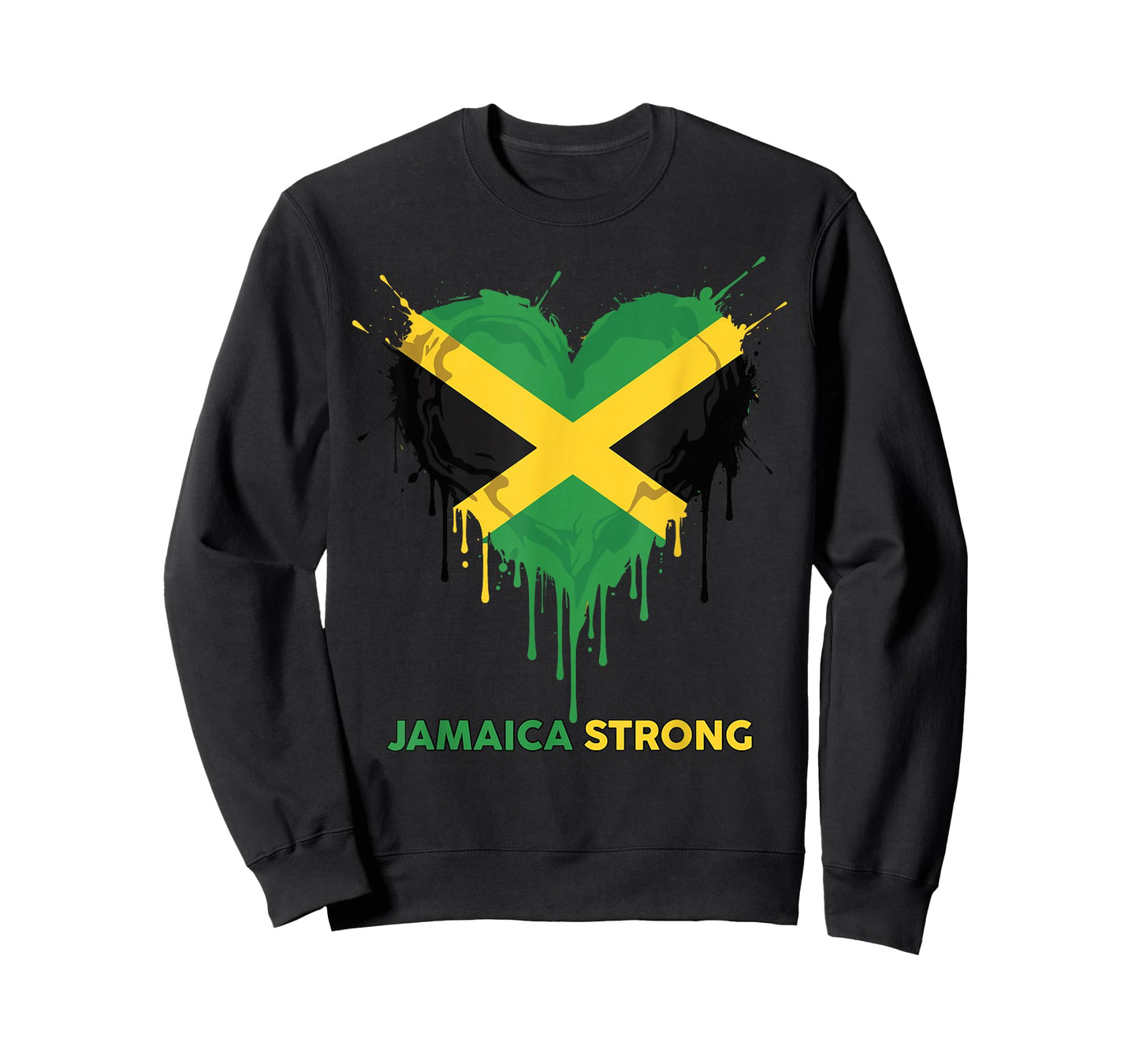 Jamaica Strong Shirt Watercolor Love Heart Pride T-Shirt
