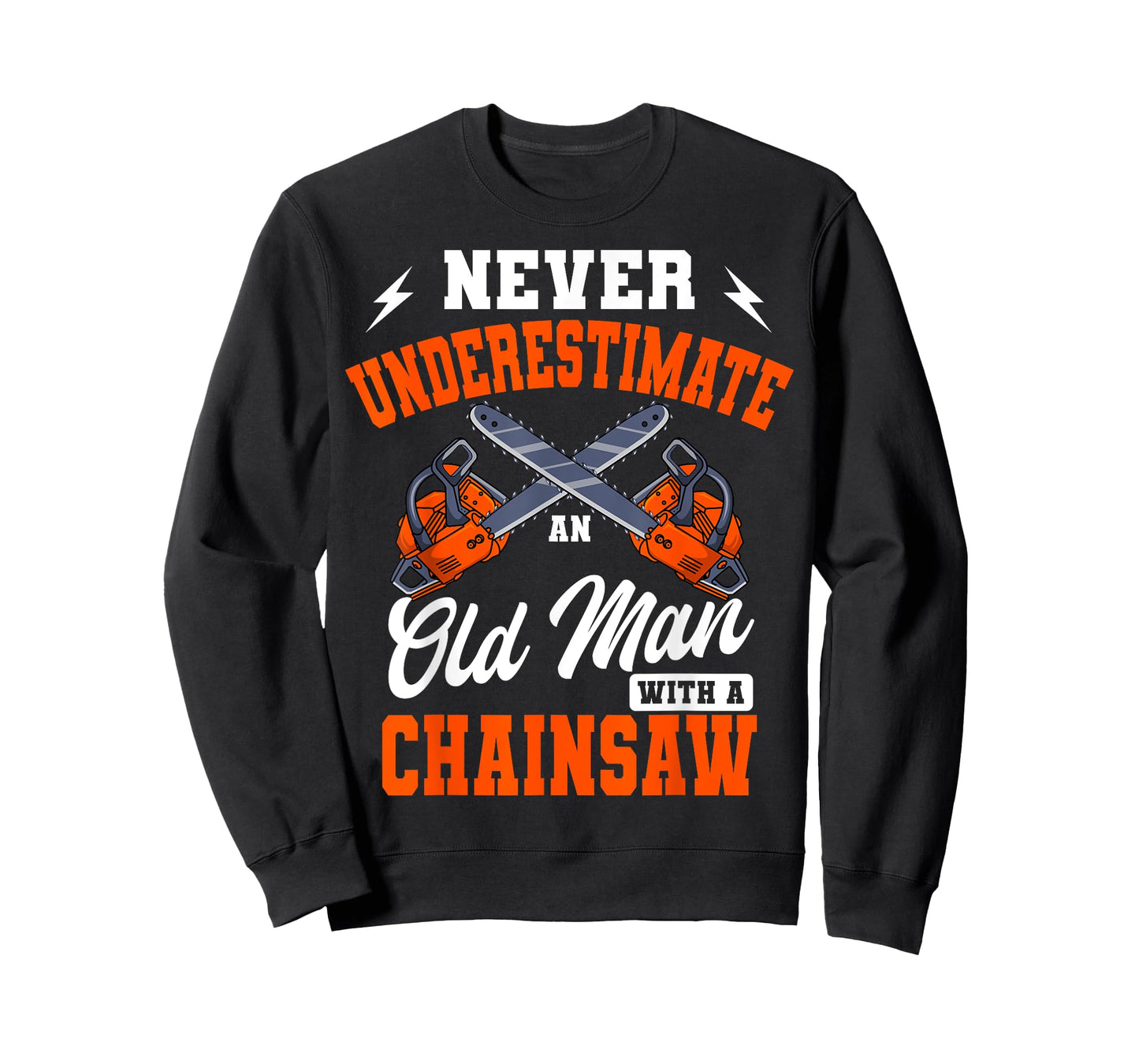 Lumberjack Woodcutter Old Man Chainsaw T-Shirt