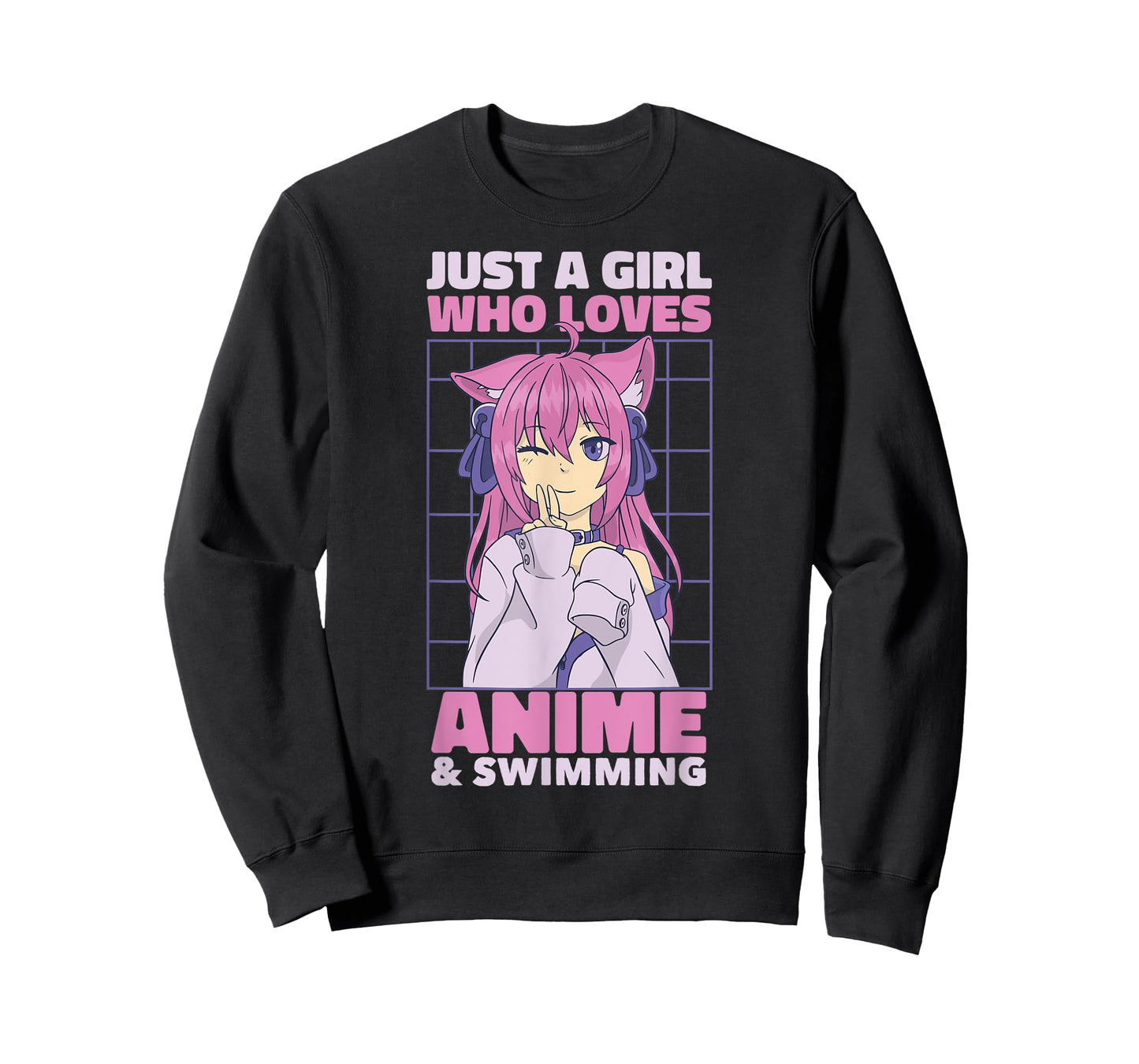Just A Girl Who Loves Anime | Cute Anime and Swimming T-Shirt