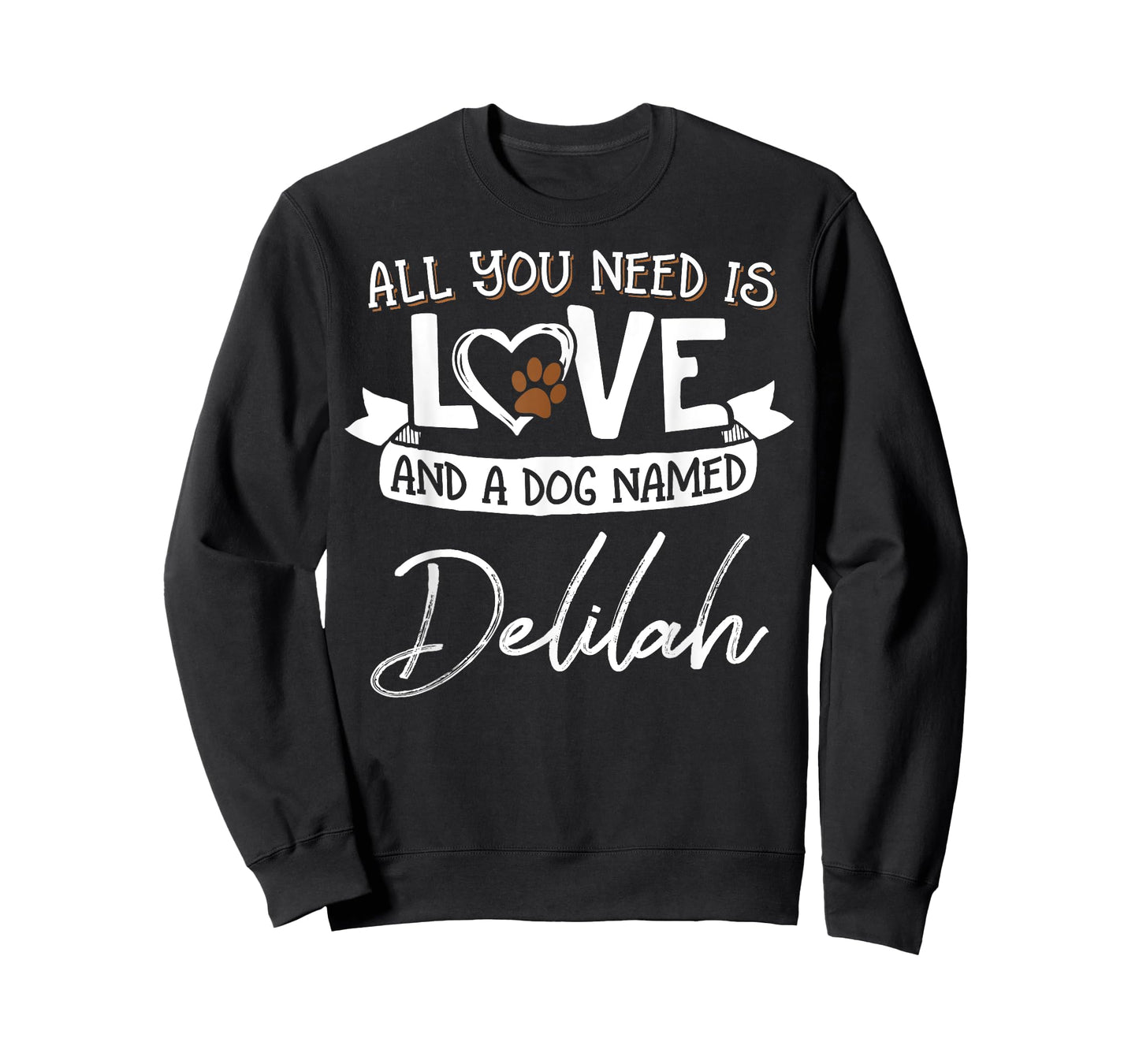 Cute Dog Named Delilah Design for Women and Men T-Shirt