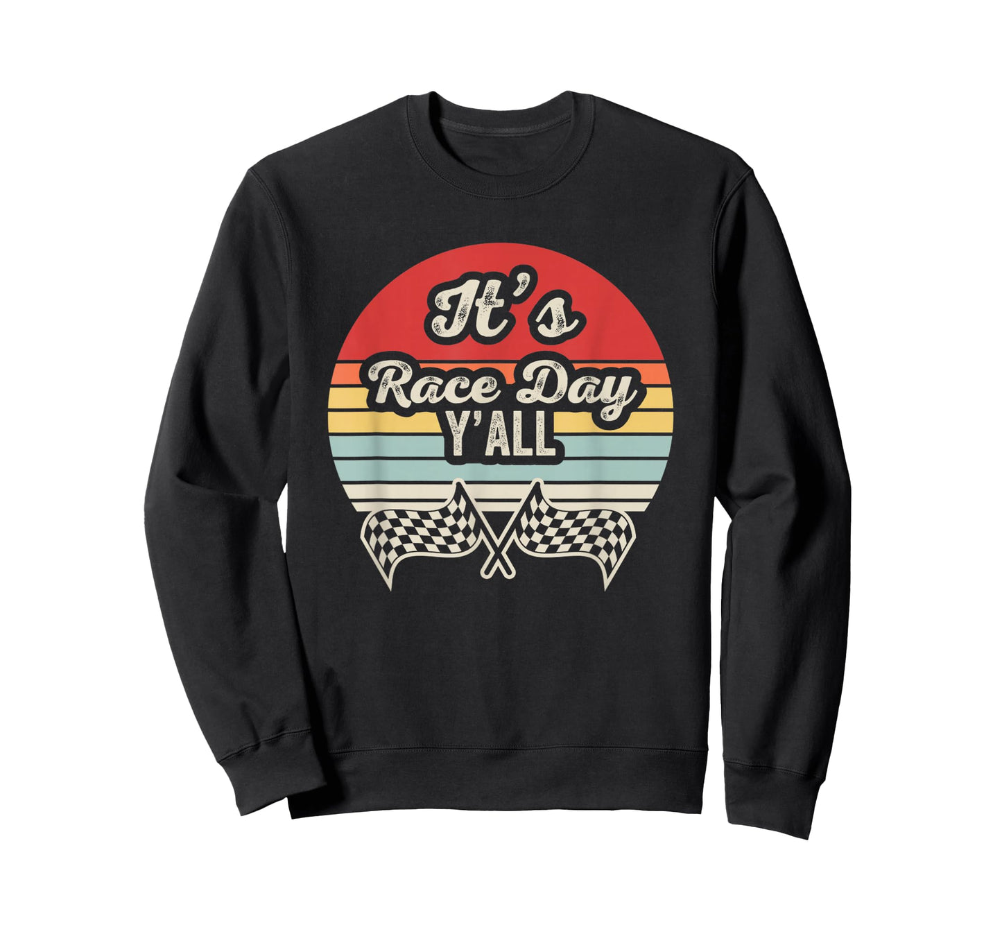 It's Race Day Y'all Retro Racing Flags T-Shirt