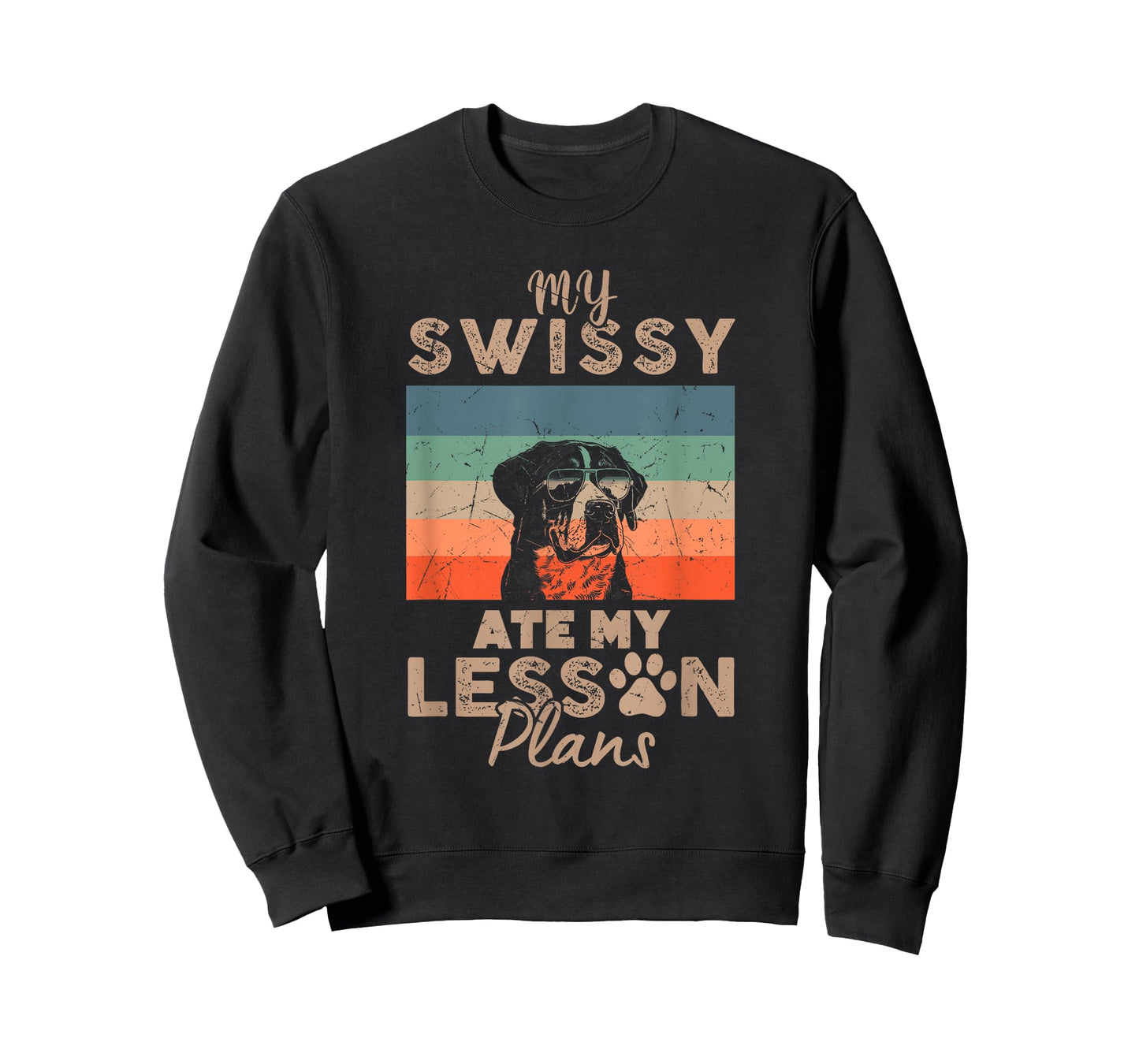 My Swissy Ate My Lesson Plans Funny Teacher Gifts Dog Lover T-Shirt