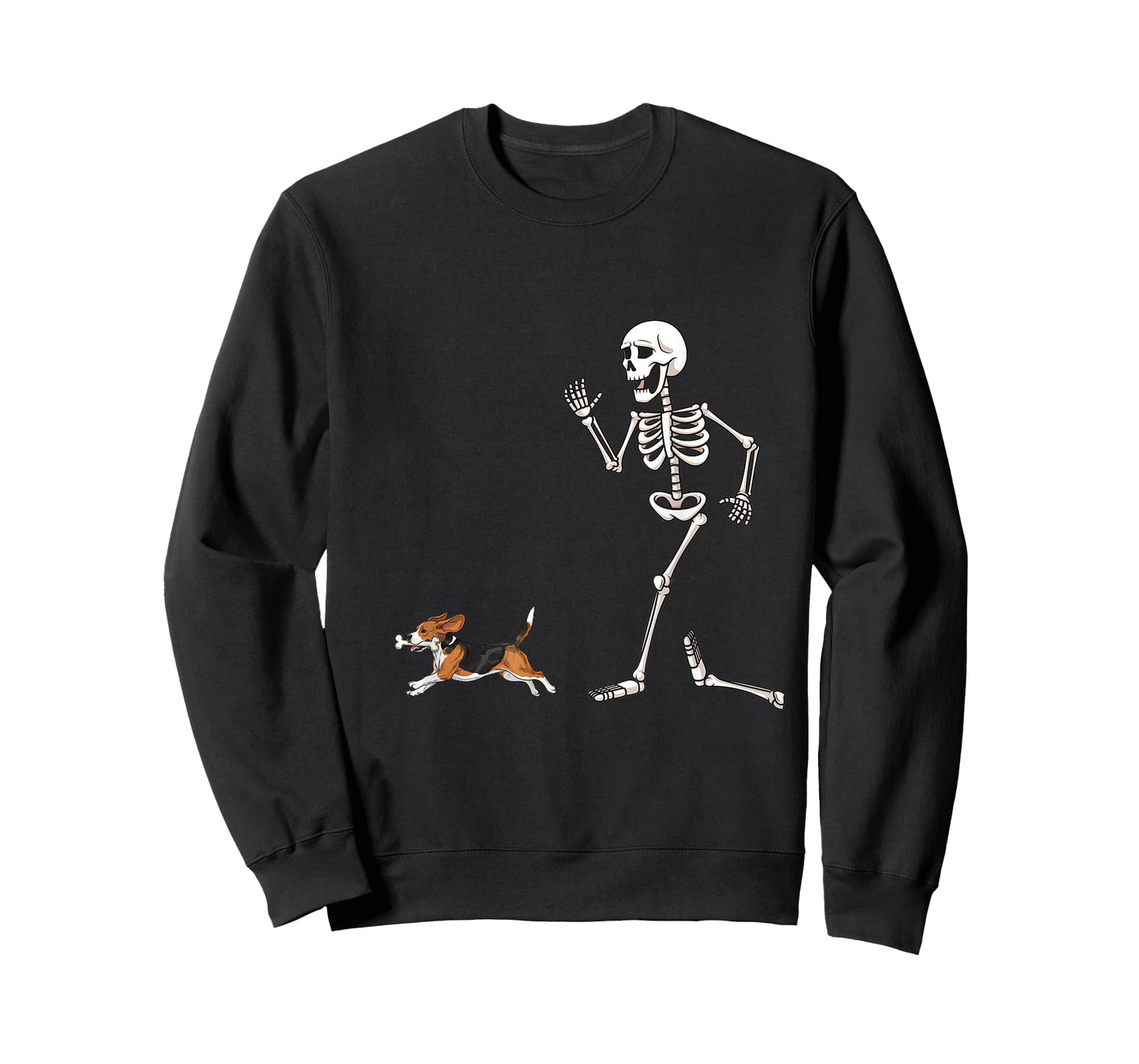 Funny Halloween Beagle and Skeleton T-Shirt