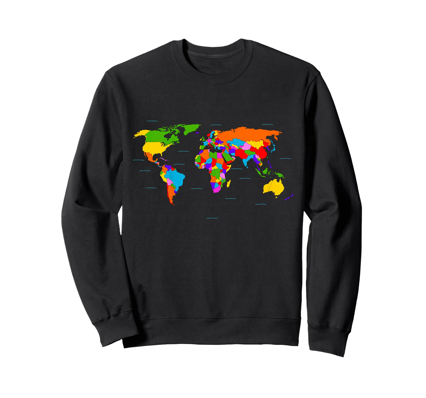 World Map T-Shirt. Boys / Girls Map of the World Tee T-Shirt