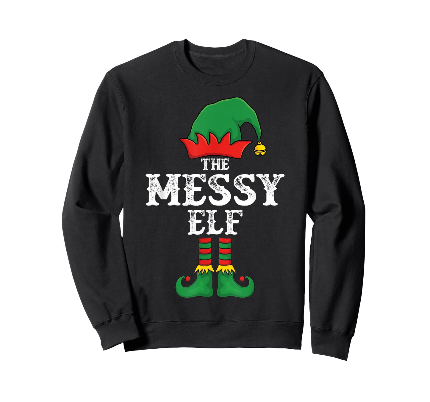 The Messy Elf Christmas Pajama Idea Family Matching Funny T-Shirt