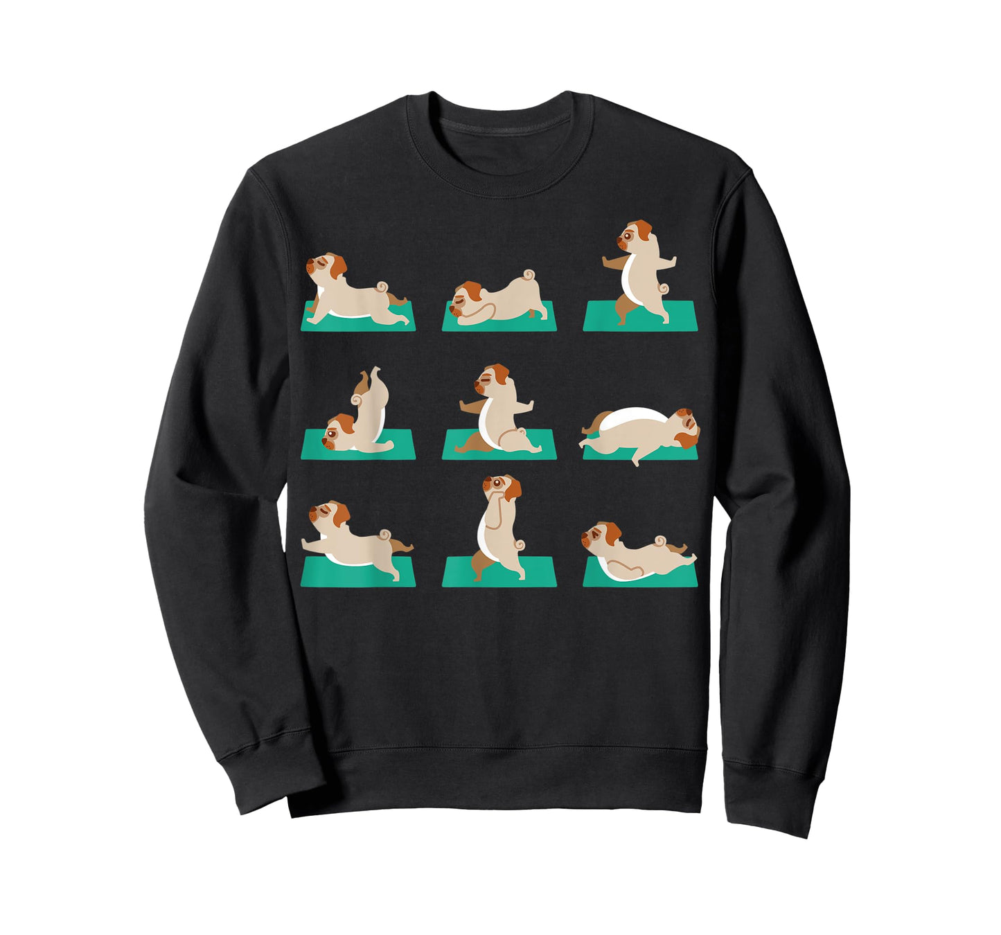 Pug Yoga Poses Meditation Workout Exercise Dog Mom Gift T-Shirt