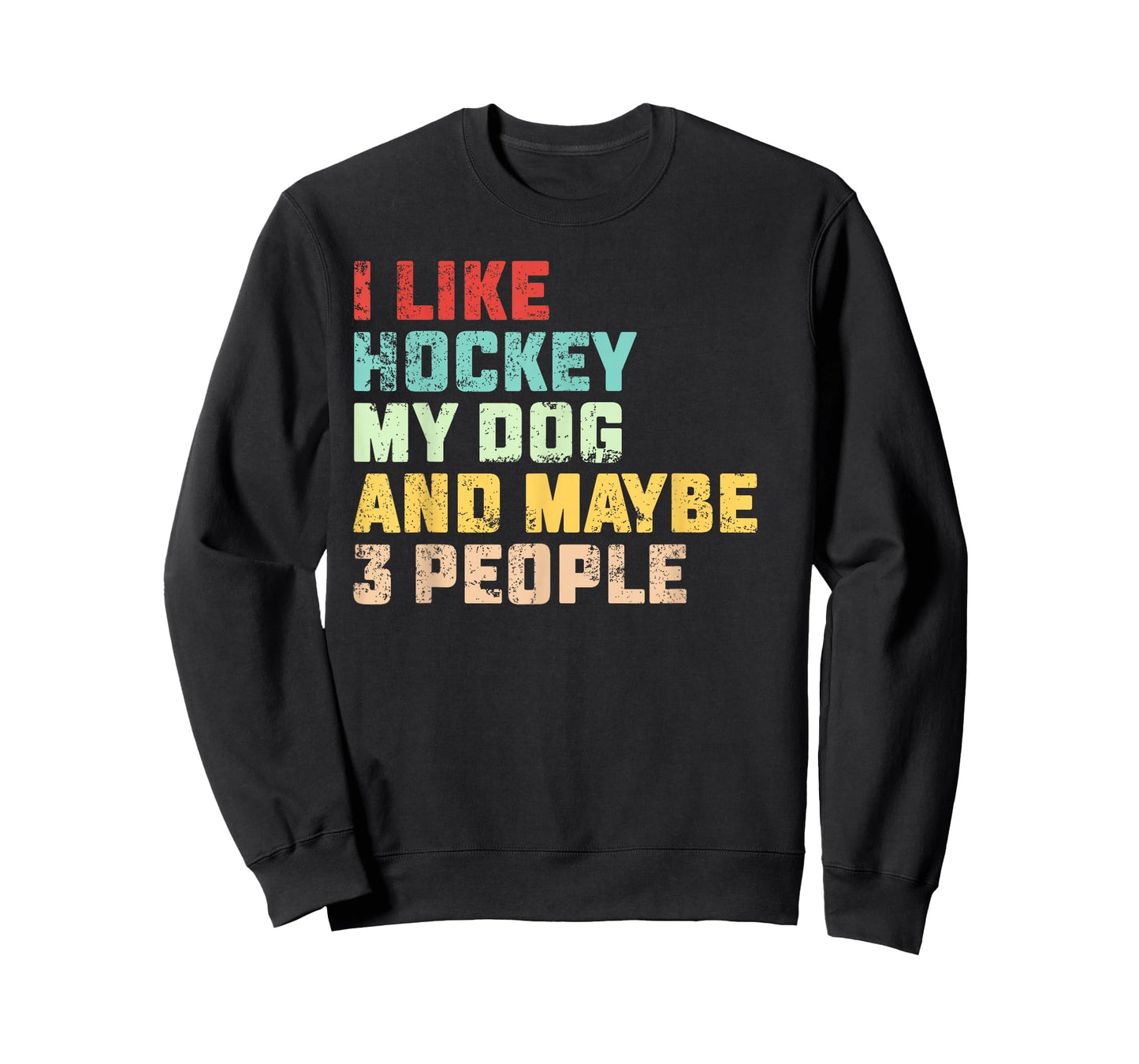 I Like Hockey My Dog & Maybe 3 People Hockey Coach Vintage T-Shirt