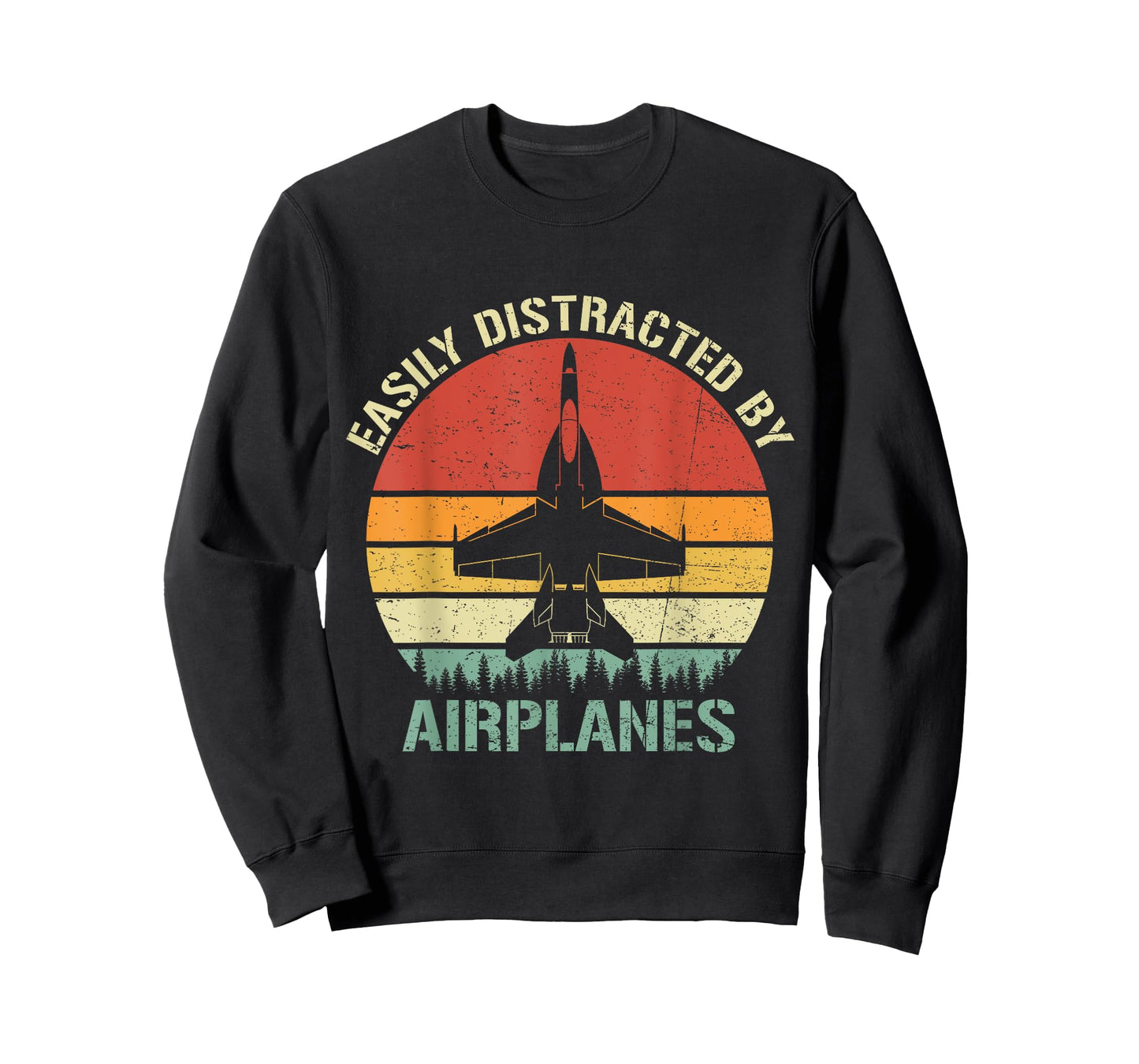 Easily Distracted By Airplanes Vintage F-18 Hornet Fighter T-Shirt