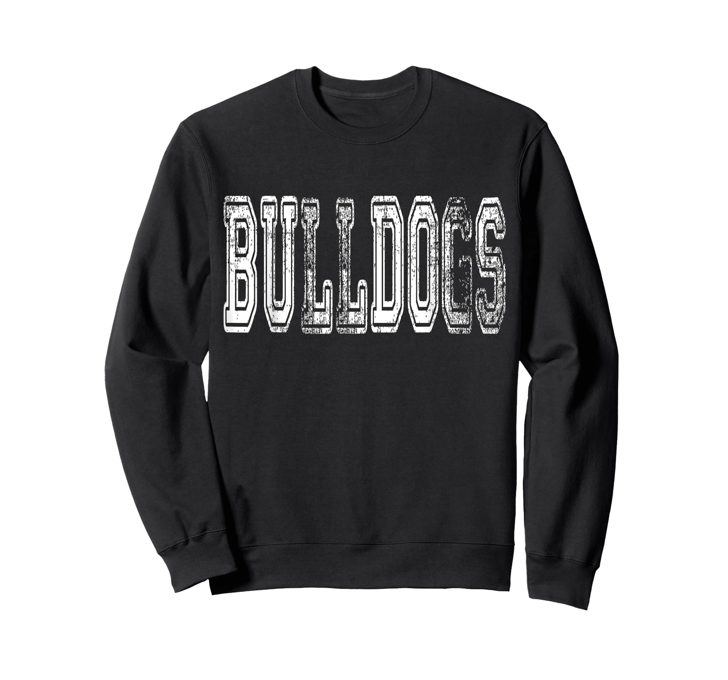 Bulldogs Mascot Distressed Vintage School Sports Name Fan T-Shirt