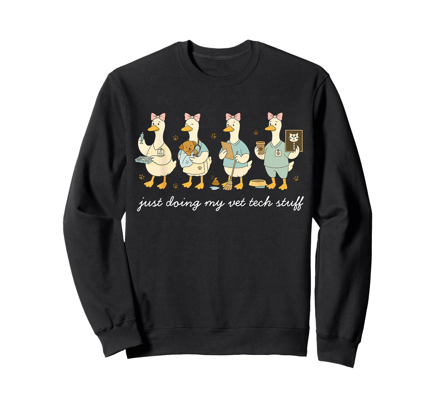 Funny Just Doing My Vet Tech Stuff Silly Goose Vet Assistant T-Shirt