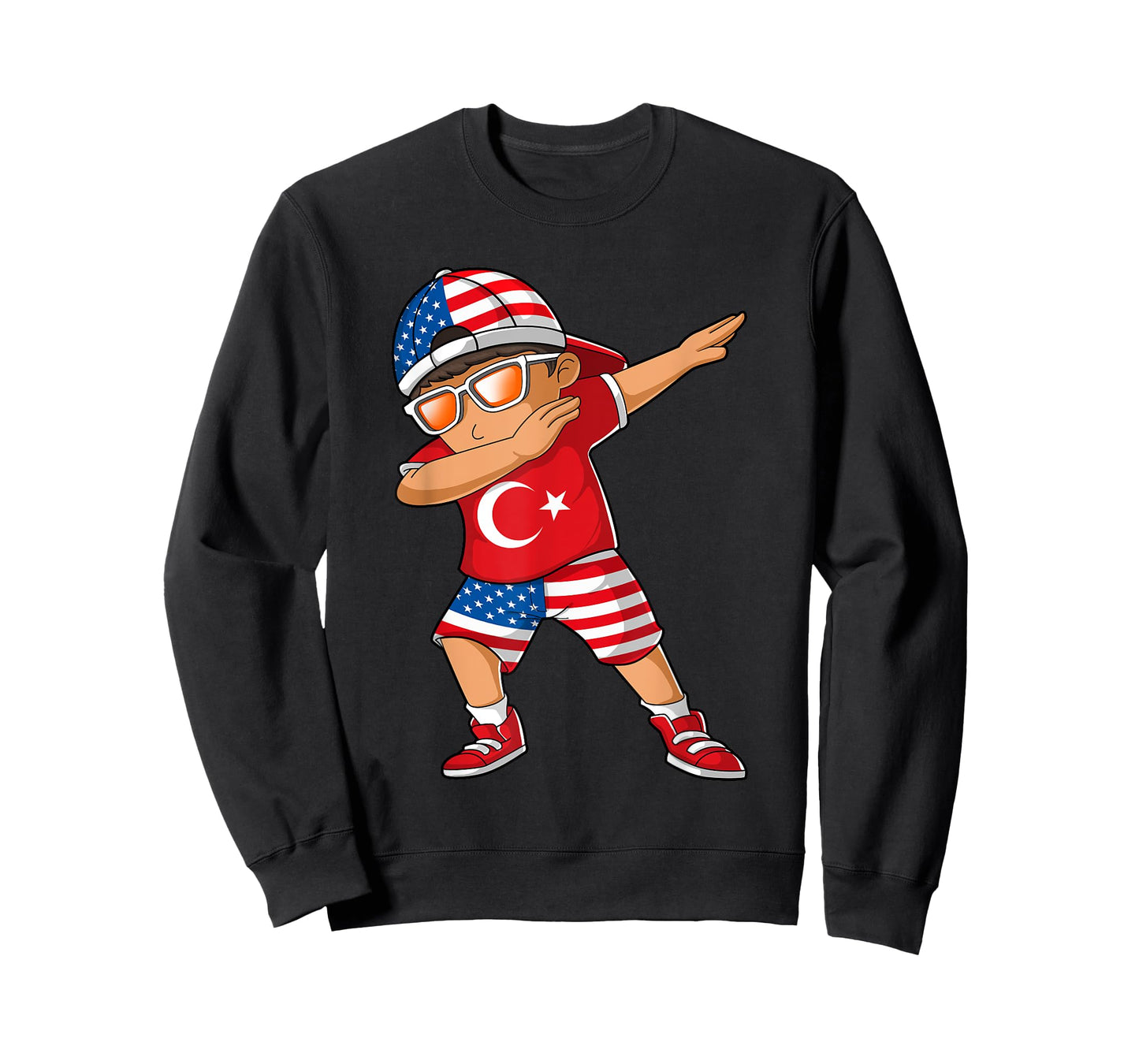 Half American Half Turkish Boy Kid Turkey Flag Patriotic T-Shirt