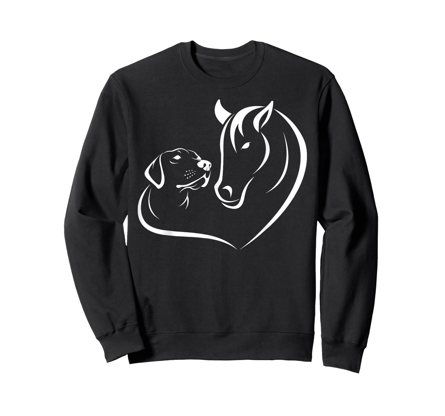 Horse and Dog Women and Men Motif Horse Dog Lover T-Shirt T-Shirt