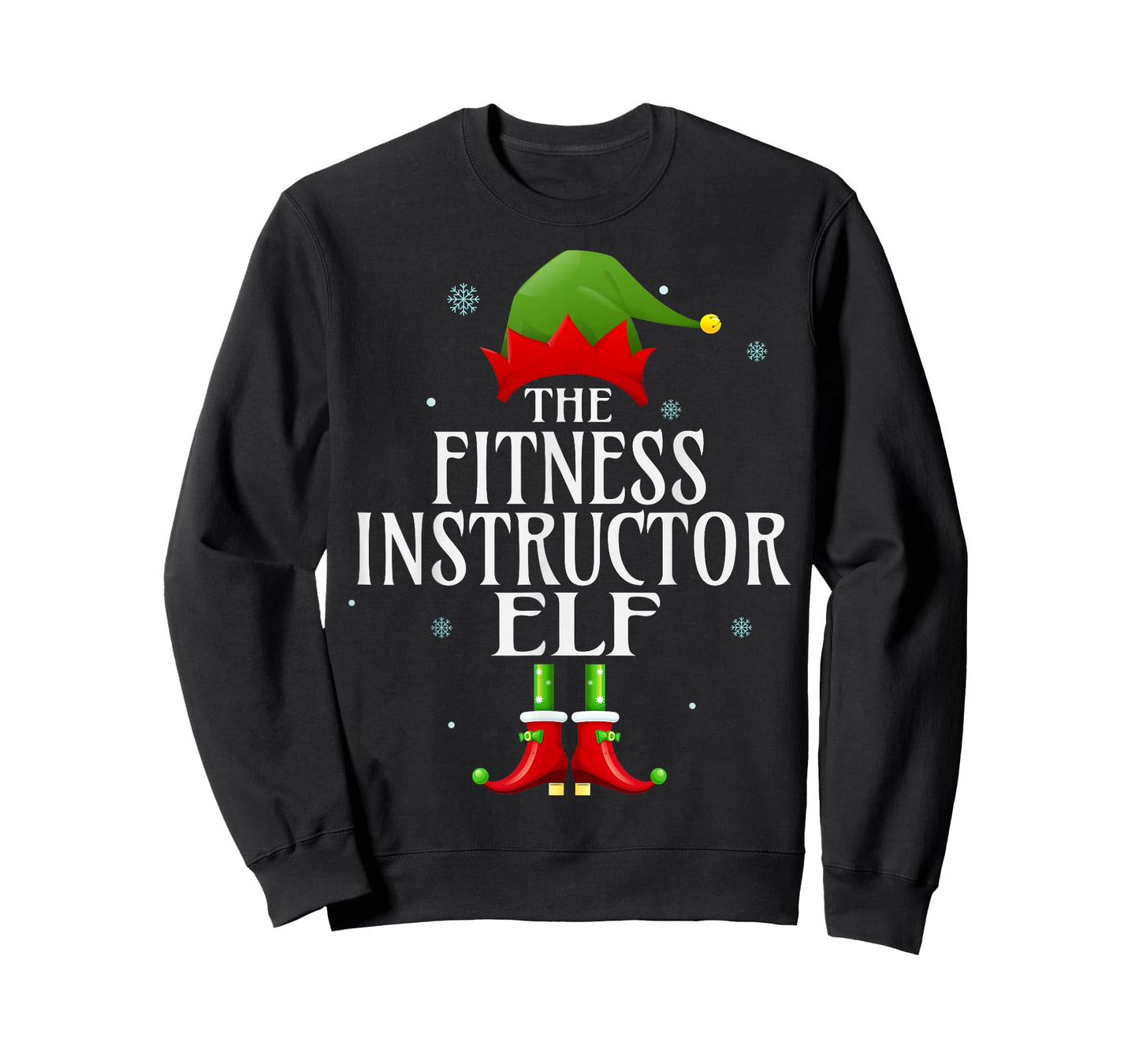 Fitness Instructor Elf Xmas Groupe Matching Pajama Christmas T-Shirt