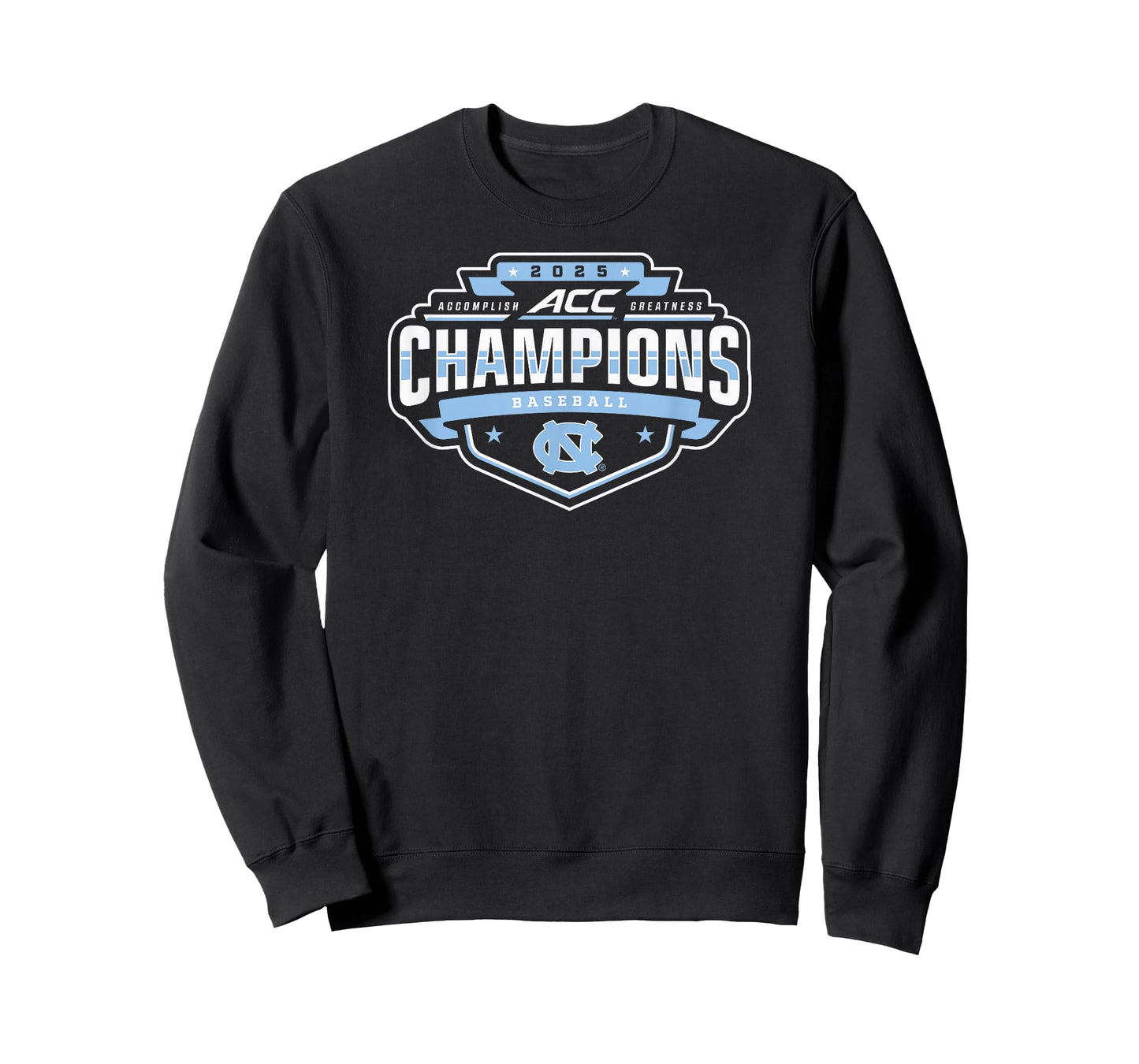 North Carolina Tar Heels Baseball Acc Champs 2025 Navy T-Shirt