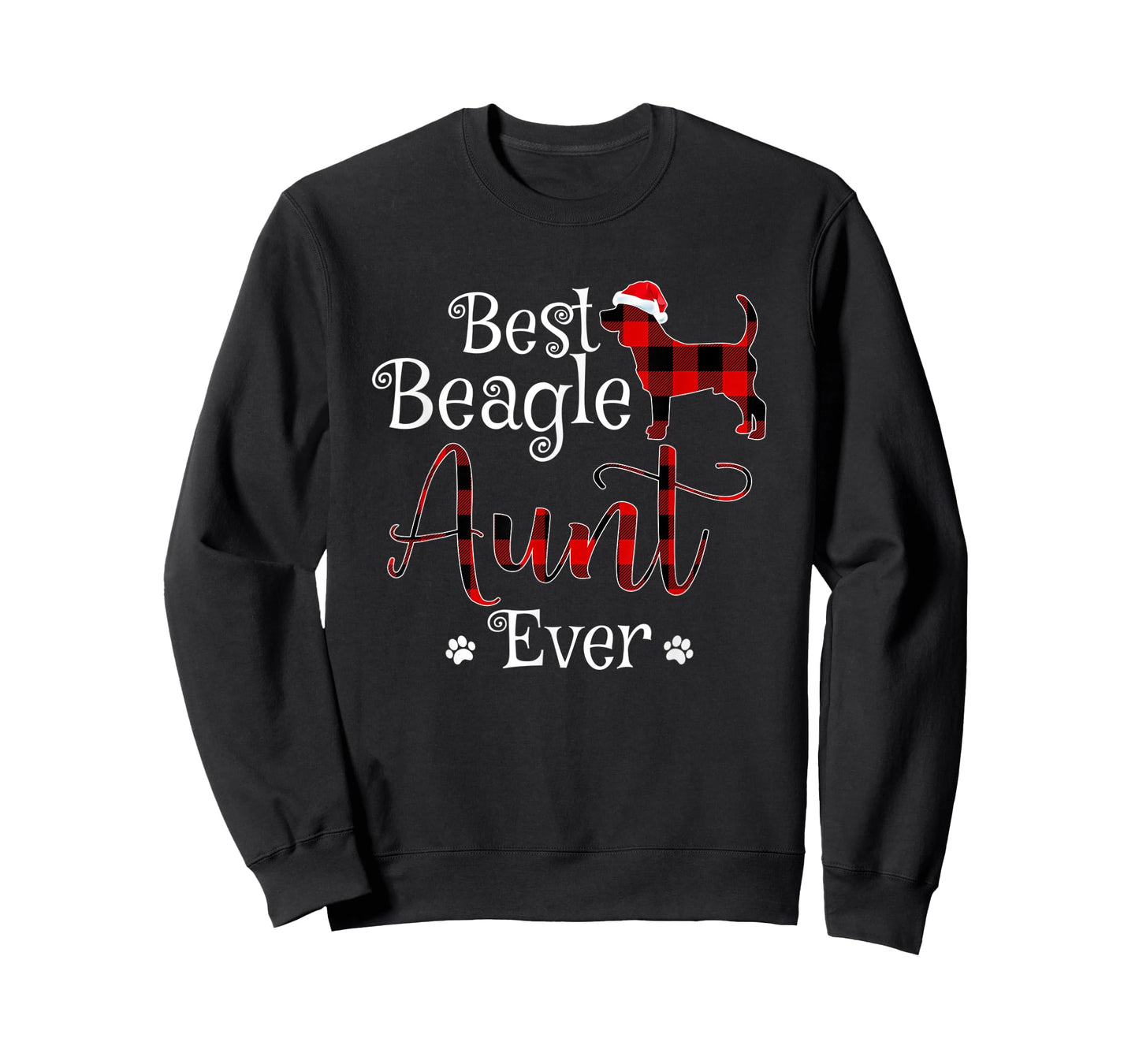 Best Beagle Aunt Ever plaid Christmas Gift T-Shirt