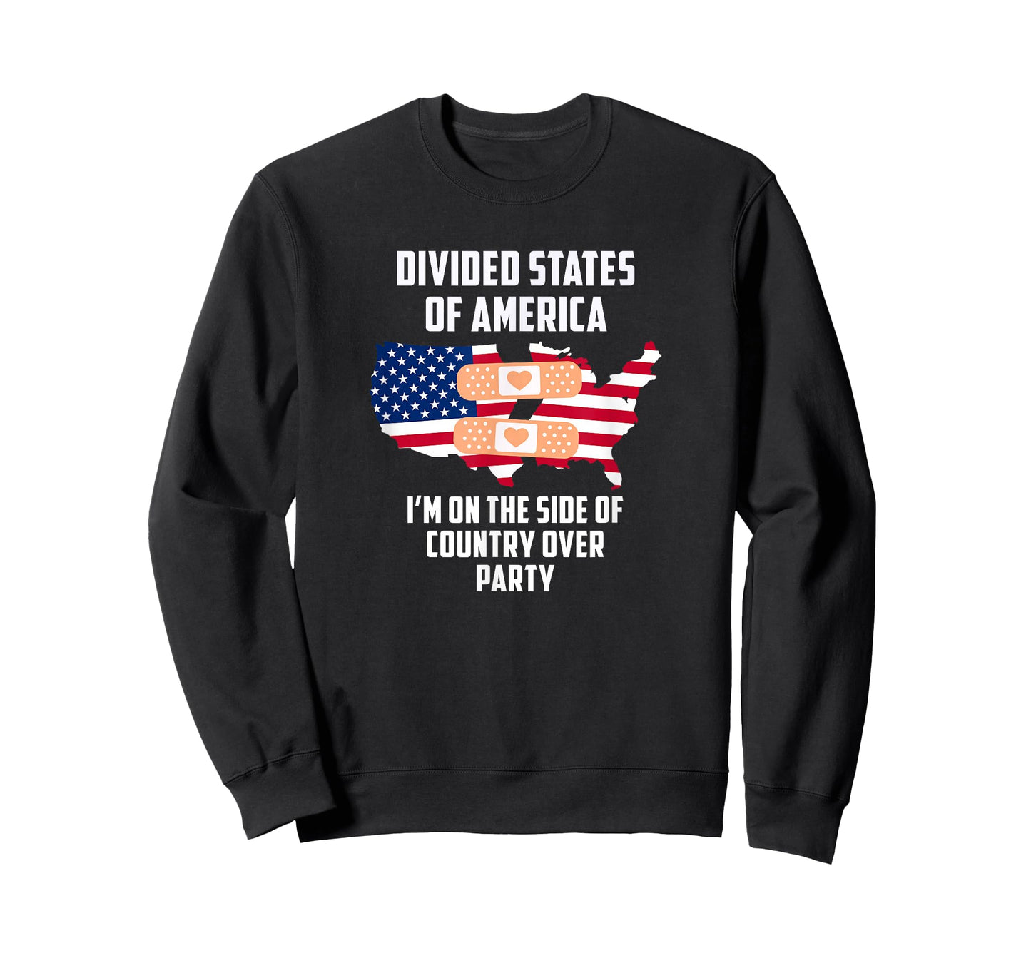 Divided States of America Patriotic Love Country Over Party T-Shirt