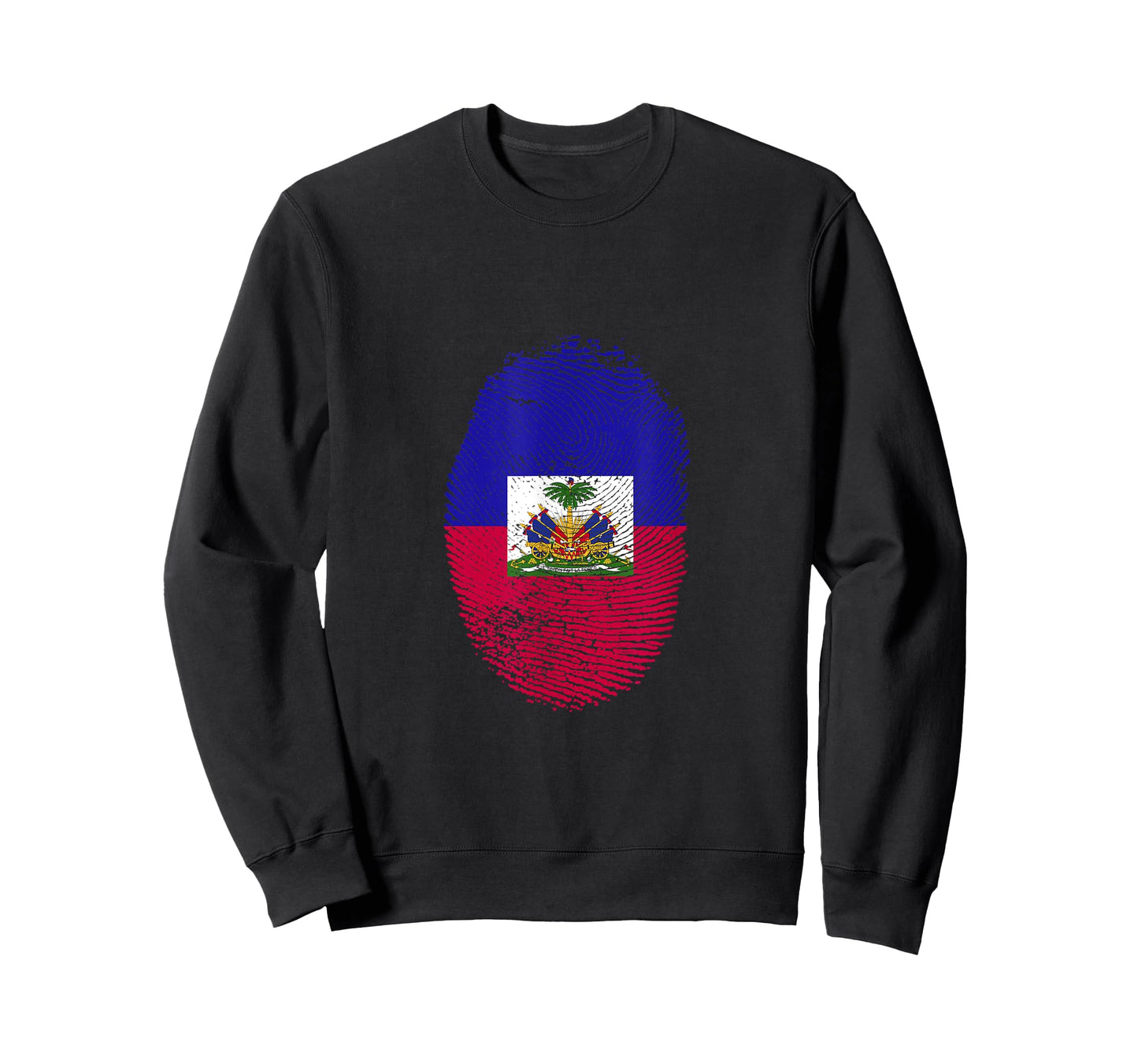 Haiti Flag Fingerprint Proud Haitians Men Women Kids DNA T-Shirt
