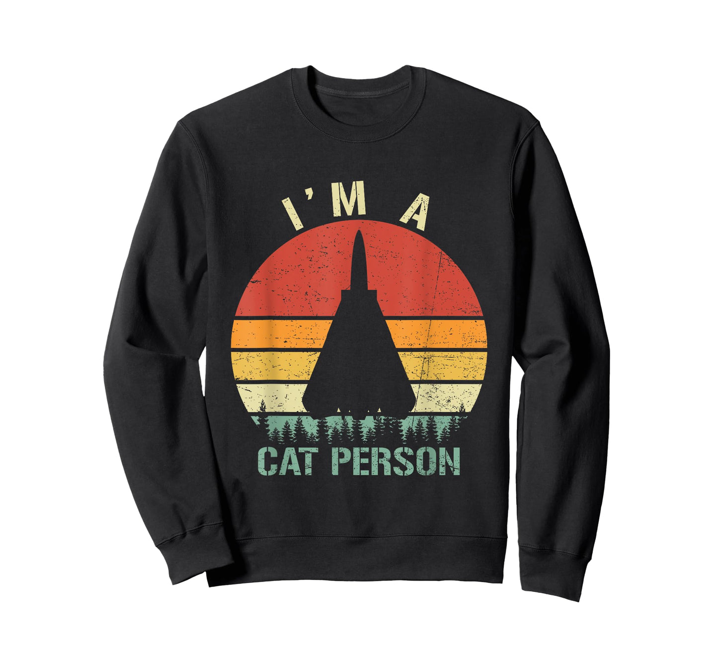 I'm A Cat Person Vintage Retro F-14 Tomcat Fighter Jet T-Shirt