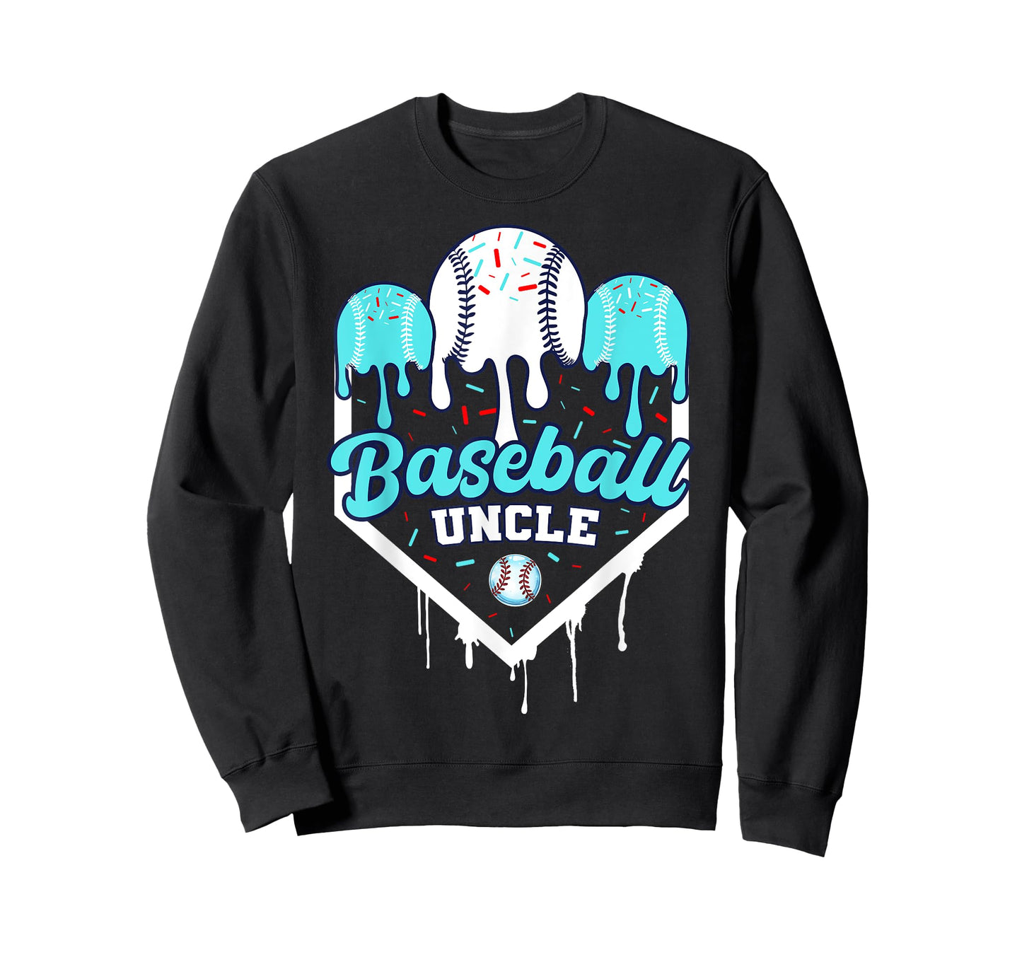 Baseball Drip Uncle Ice Cram Home Plate Baseball Fathers Day T-Shirt