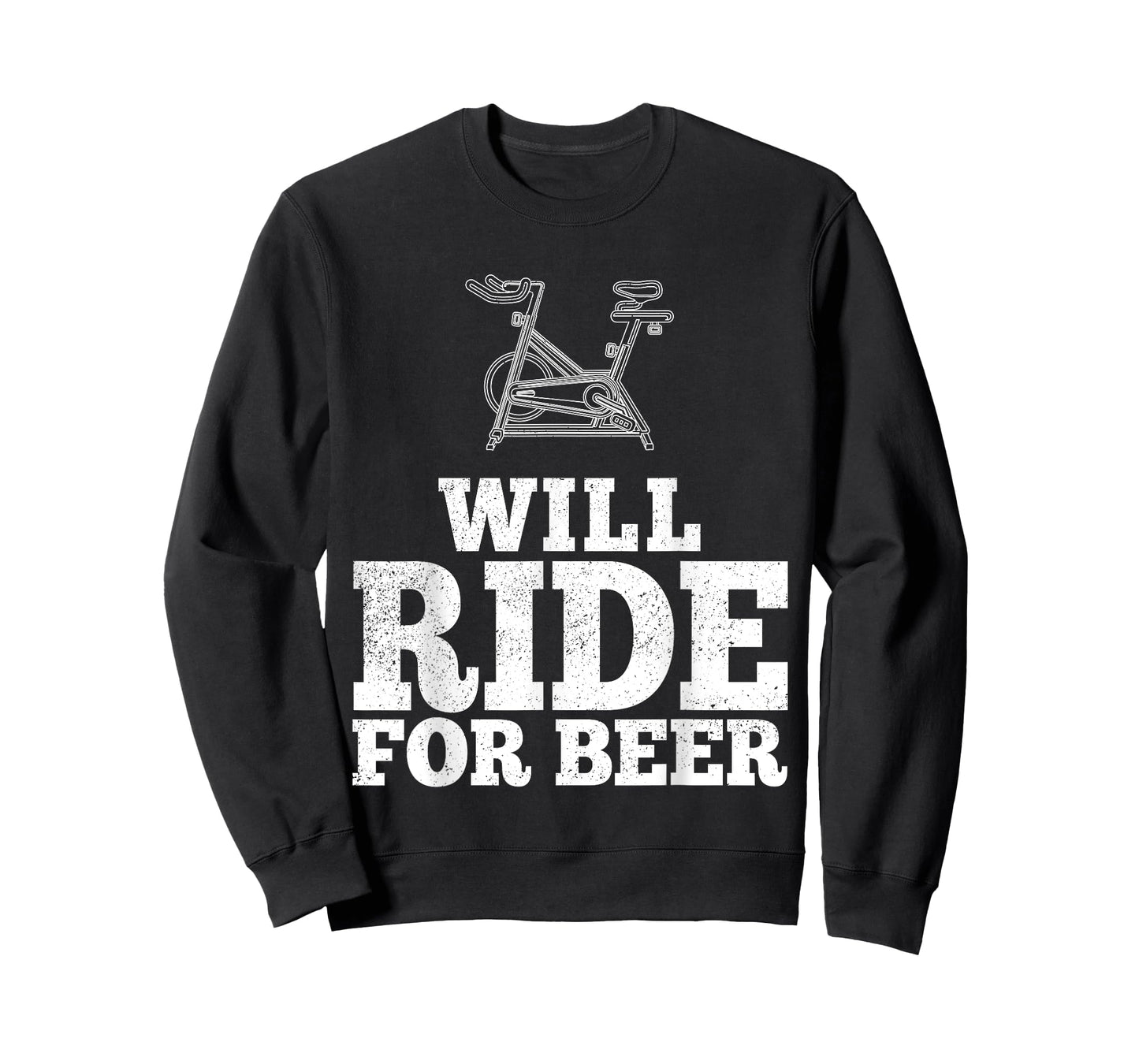 Will Ride For Beer Spin Class Funny Spinning Cycling Gym T-Shirt
