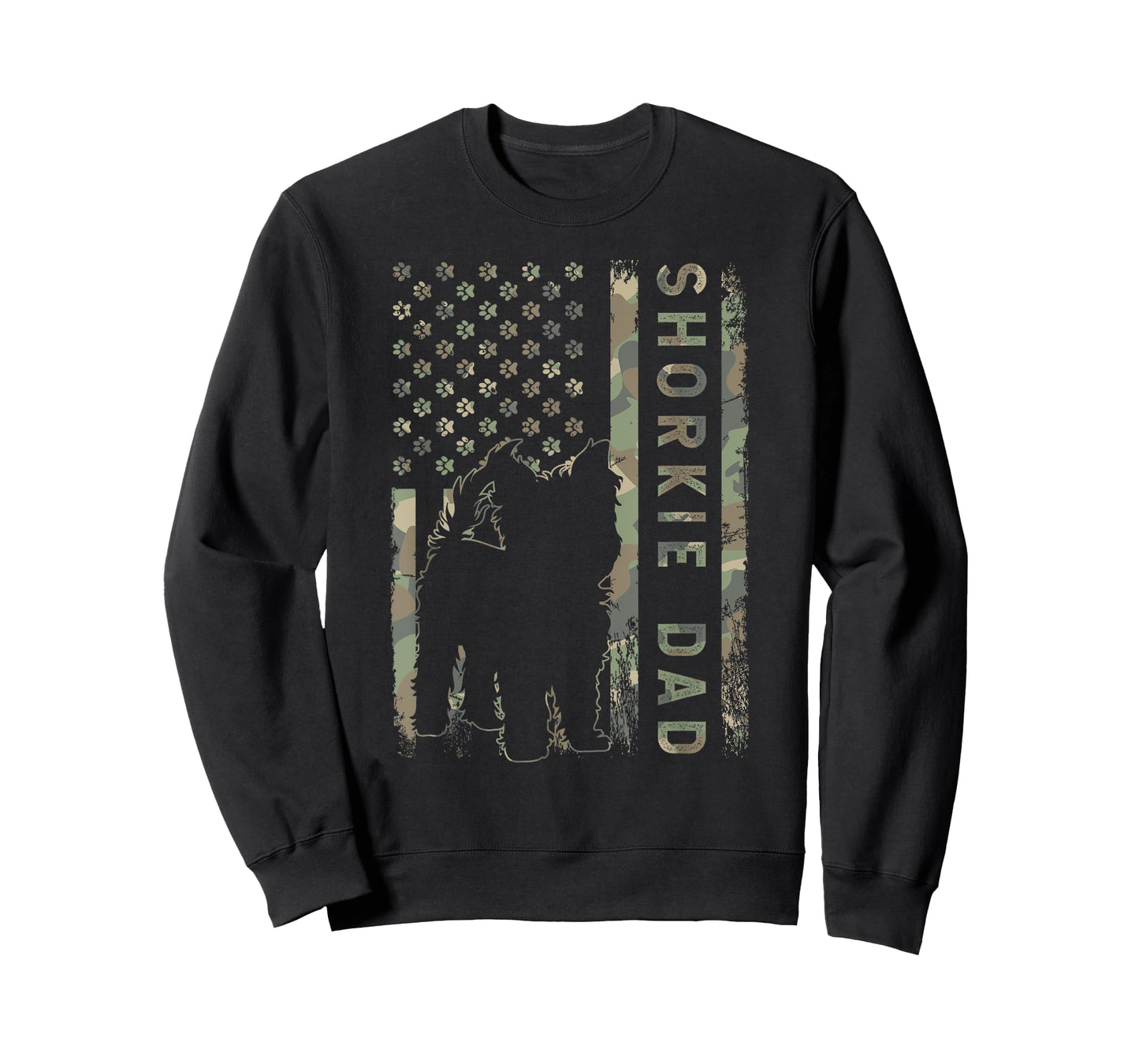Shorkie Dad USA Flag Dog Owner Women Kids Men T-Shirt