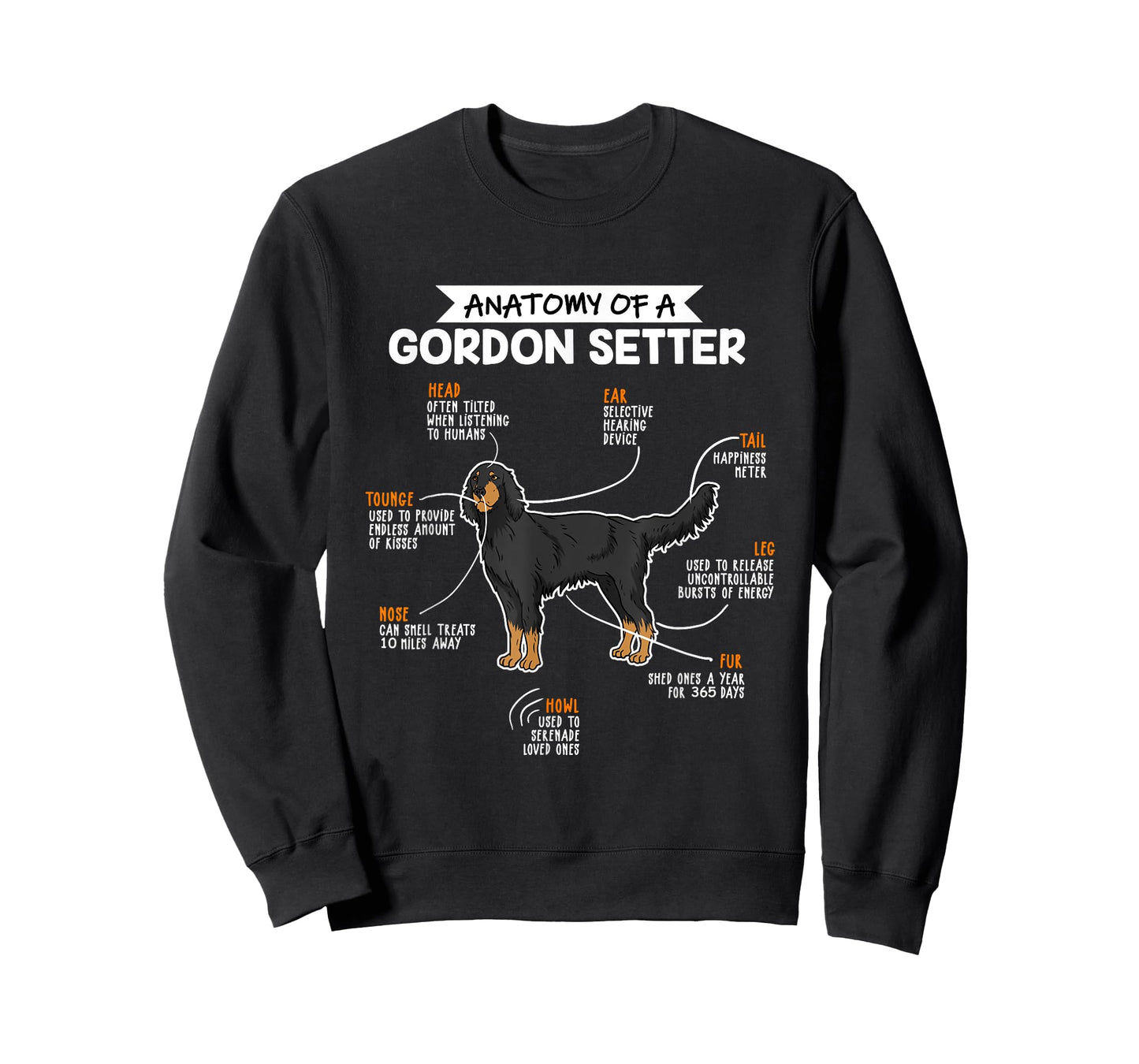 Anatomy of a Gordon Setter Fun Dog Master's Lady T-Shirt