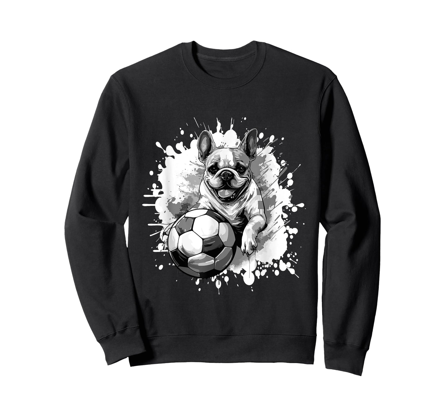 French Bulldog Dog Playing Soccer | Team Sports Animal T-Shirt for Men Women Kids