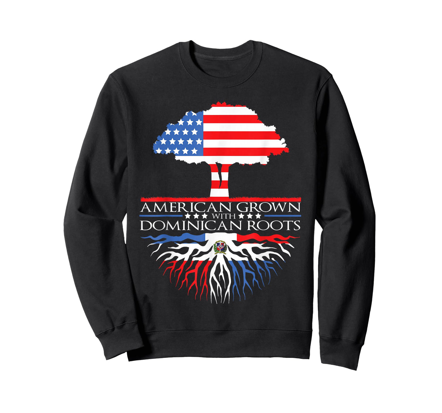 Dominican Roots Flag American Grown Republic Dominica T-Shirt