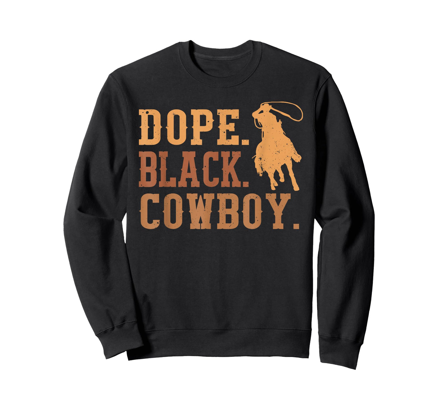 Dope Black Cowboy Melanin Black African Rodeo Cowboy T-Shirt