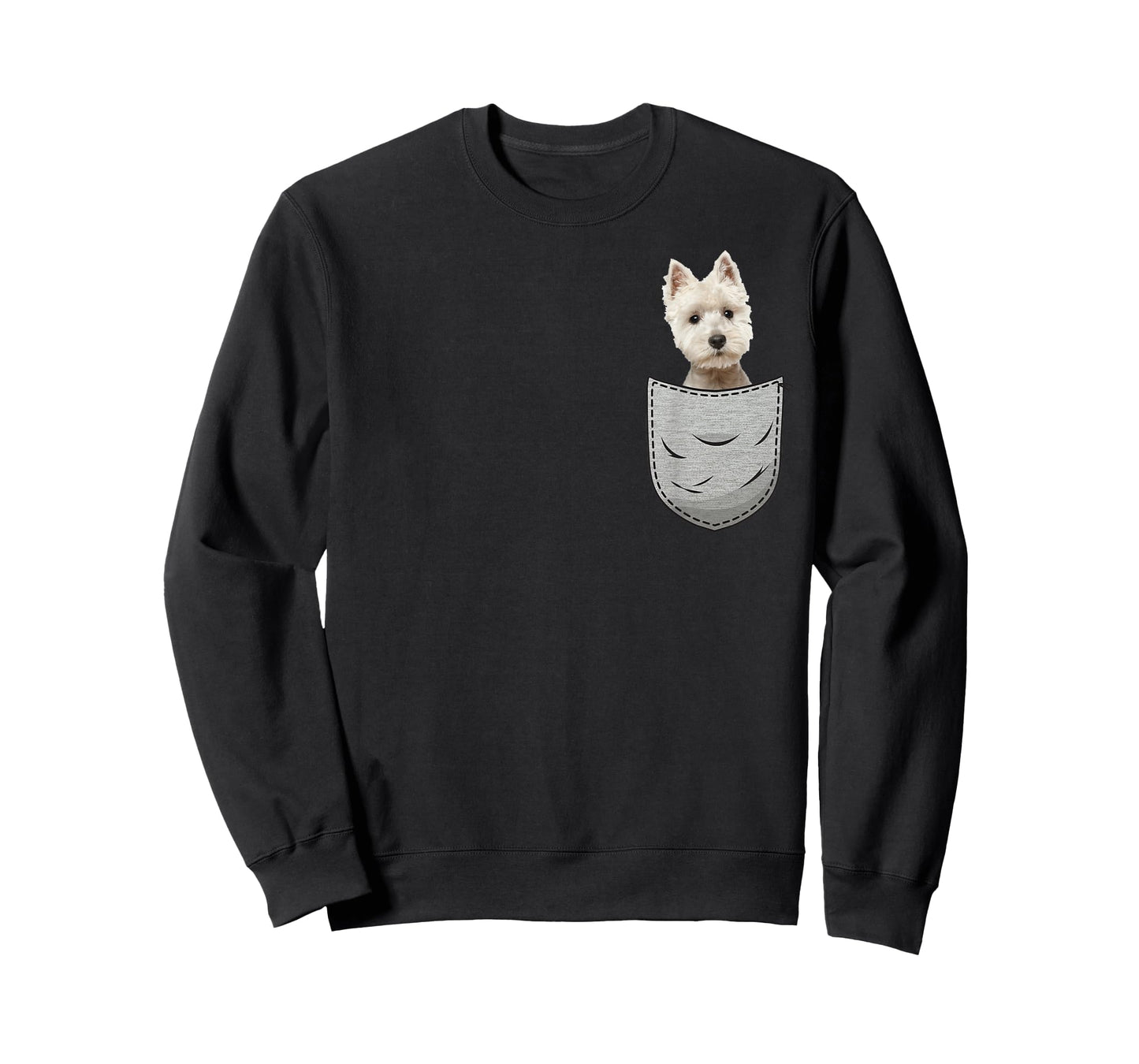 Westie White Highland Terrier Pocket for Dog Owners T-Shirt