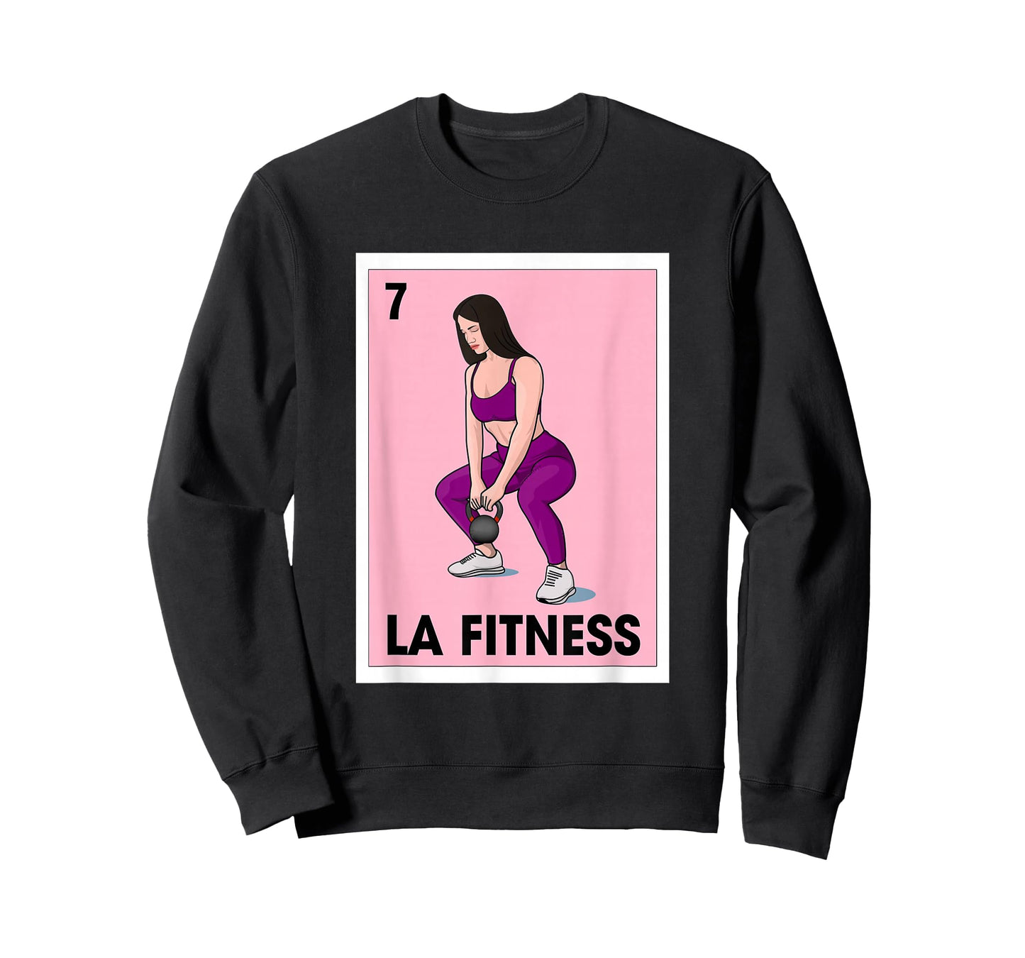 La Fitness Mexican Bingo Card Game Workout Gym Exercise T-Shirt