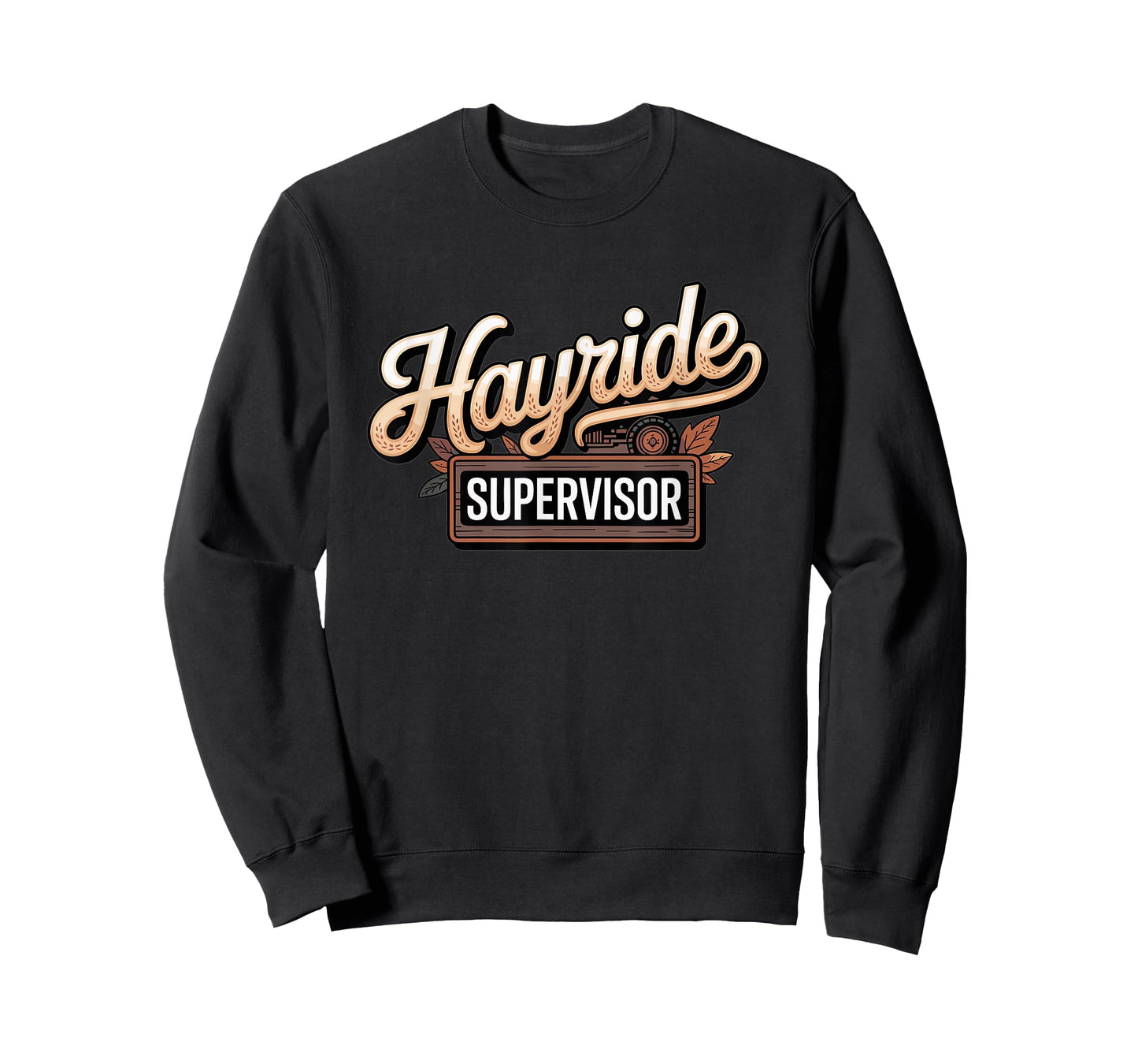 Hayride Boss Fall Tractor Farm Leaves Thanksgiving T-Shirt