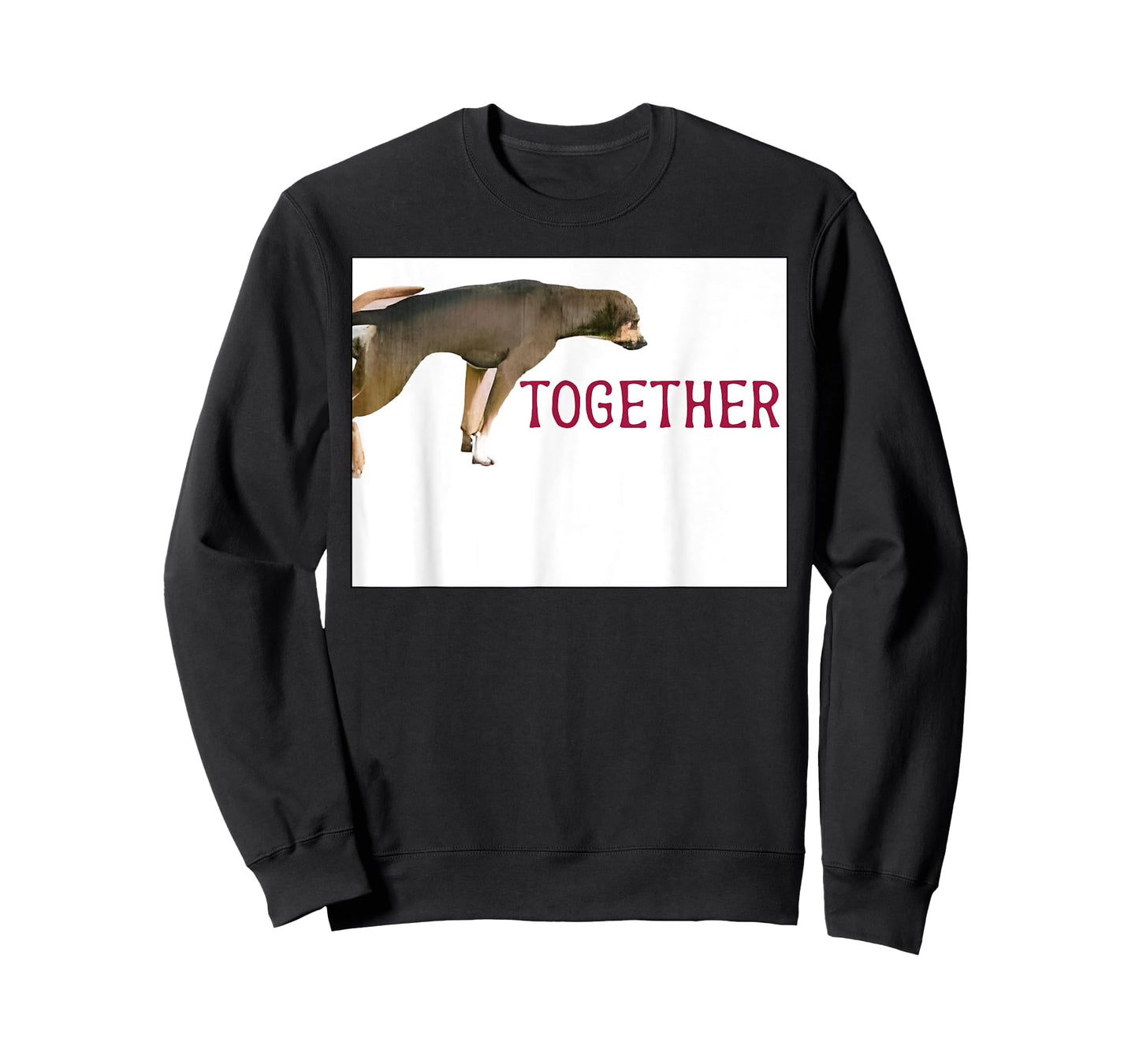 Stuck Together Dogs Funny Couple Saying Quote Dog Adult Joke T-Shirt