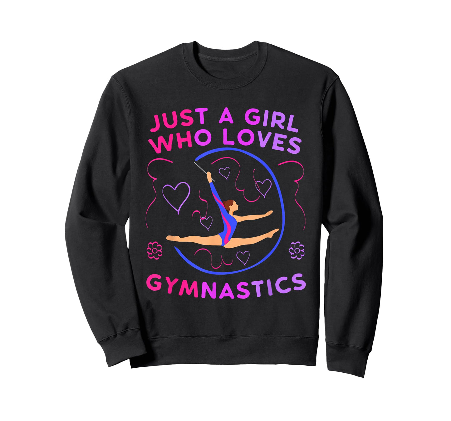 Just a Girl Who Loves Gymnastics T-Shirt Funny Gift Girls T-Shirt