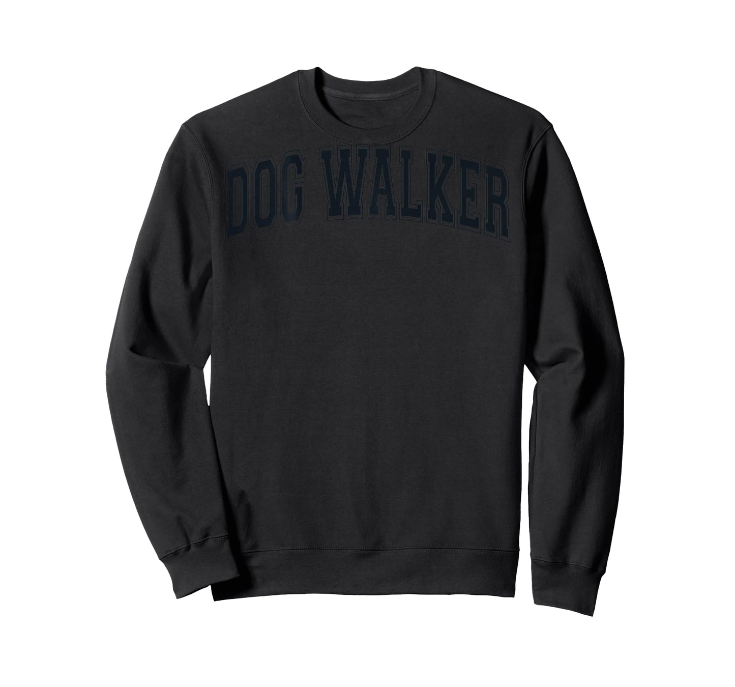 Dog Walker Retro Varsity Arched Black Letters On The Back T-Shirt