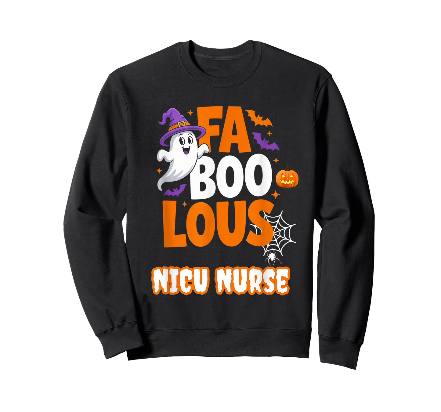 Fabulous Halloween Ghost NICU Nurse Spooky NICU Crew Women T-Shirt