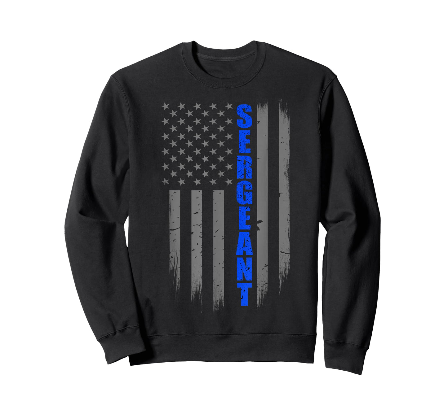 Thin Blue Line Flag T-Shirt for Police Sergeant T-Shirt