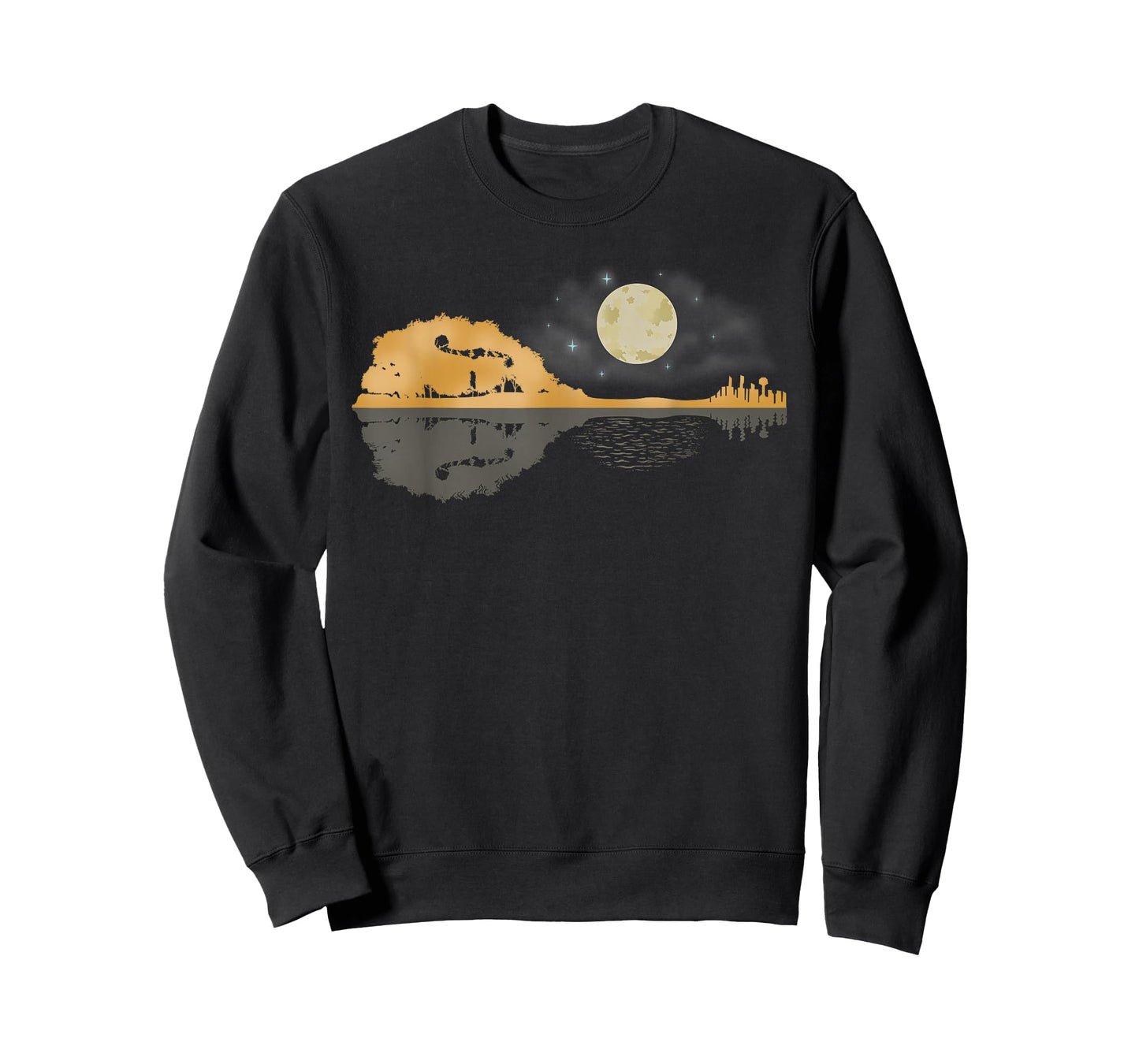 Mandolin Shirt Men Country Music Tshirt Moon Bluegrass T-Shirt