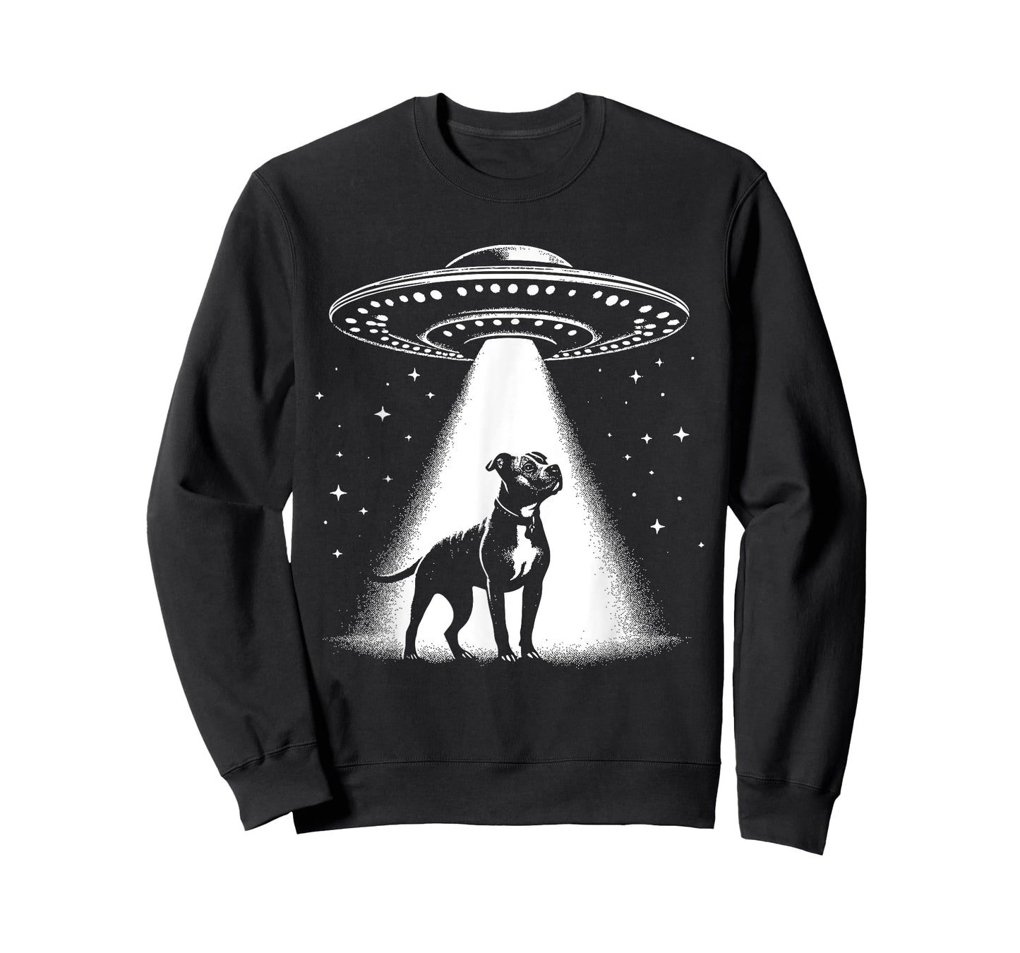 American Pit Bull Terrier Mom Dad Dog - Funny Alien UFO T-Shirt