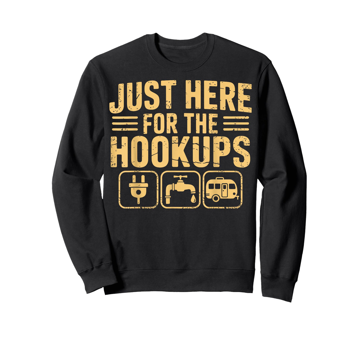 Just Here for the Hookups Funny Camping Rv Camper Motorhome T-Shirt