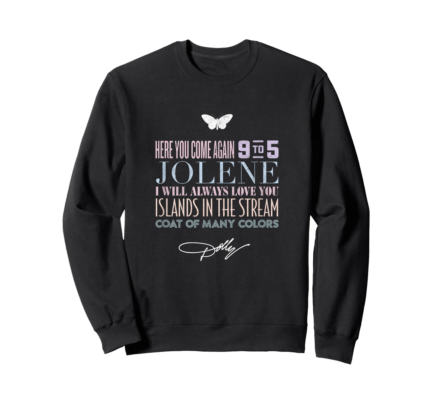 Dolly Parton Greatest Hits Unisex Adults Black Cotton Polyester Short Sleeve Crew Neck T-Shirt Small