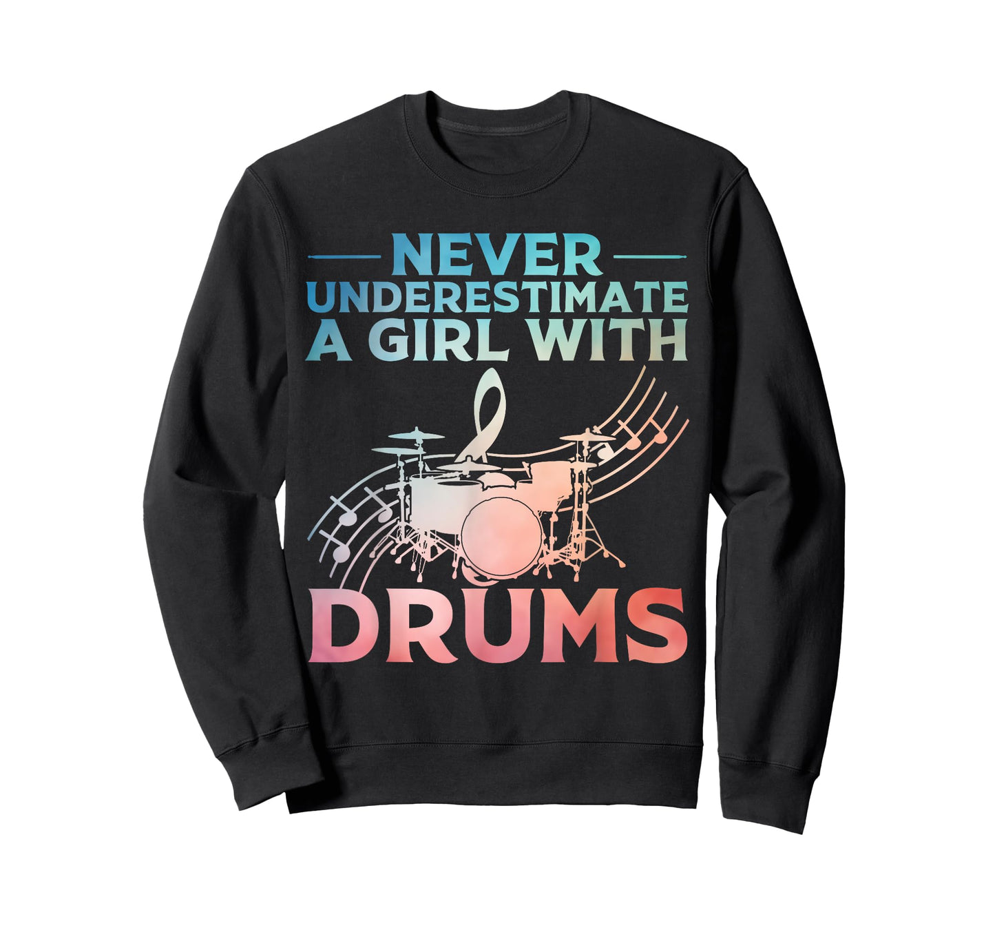 Best Drum Art For Women Girls Percussion Drumming Drummer T-Shirt