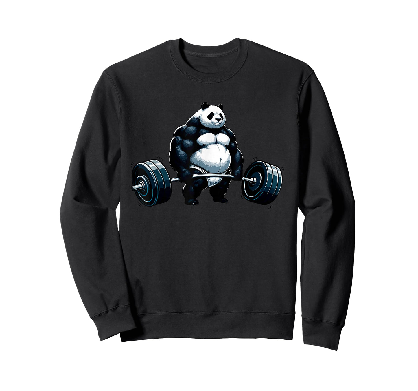 Muscle Gym Panda Bodybuilder Weightlifting Motivational Tee T-Shirt