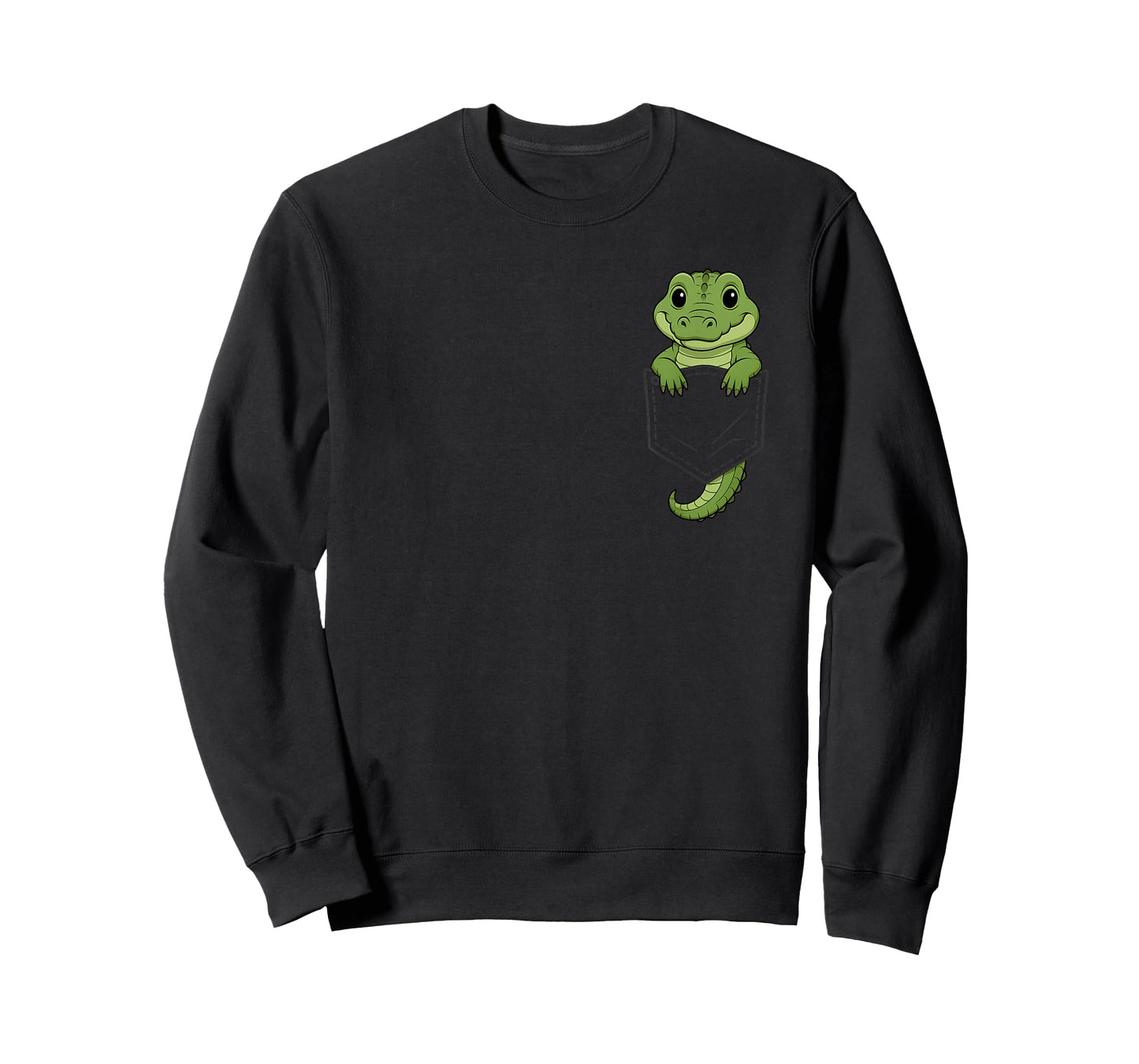 Funny Florida Alligator Peeking in Pocket Crocodile Animal T-Shirt