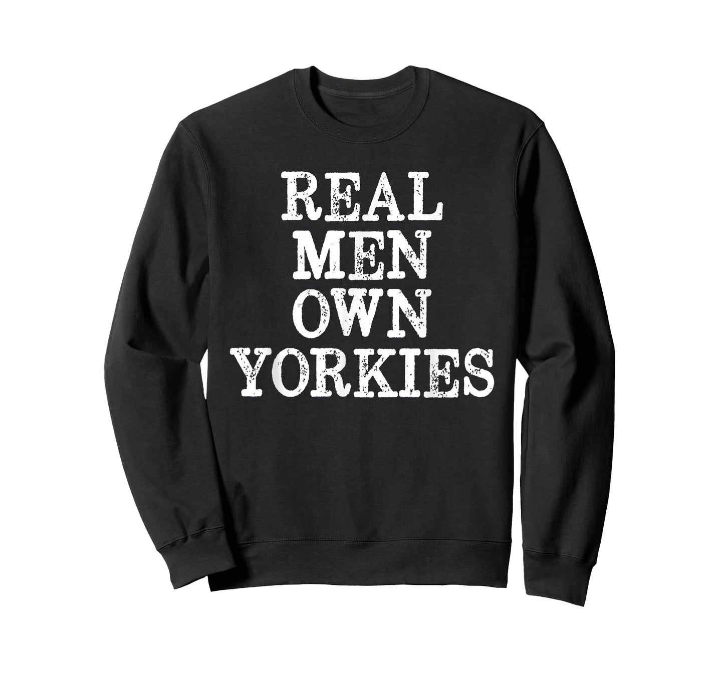 BDAZ Yorkie Dad Real Men Own Yorkies Terriers Dog Husband T-Shirt - Black, Small