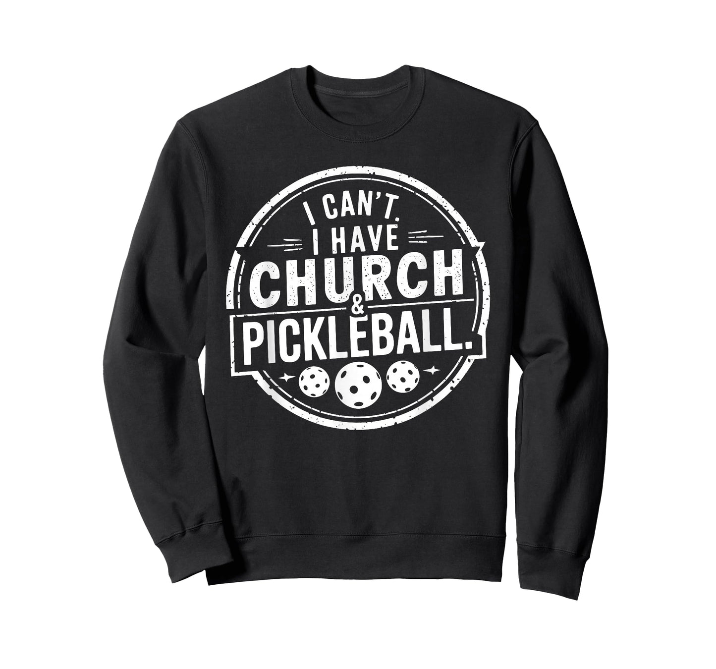 Vintage I Can't I Have Church And Pickleball T-Shirt