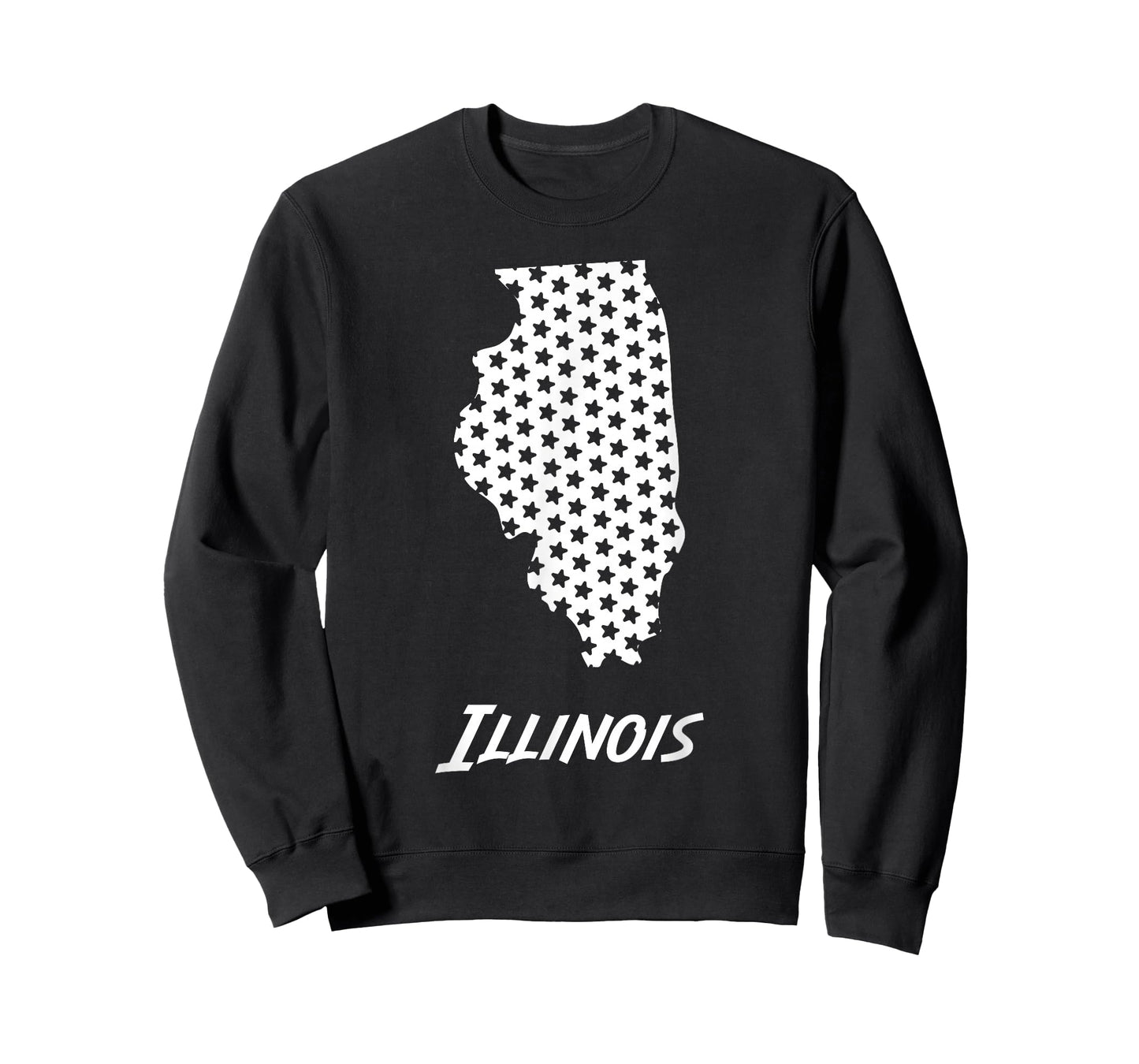 Illinois USA State Outline Stars Vintage Retro Design T-Shirt