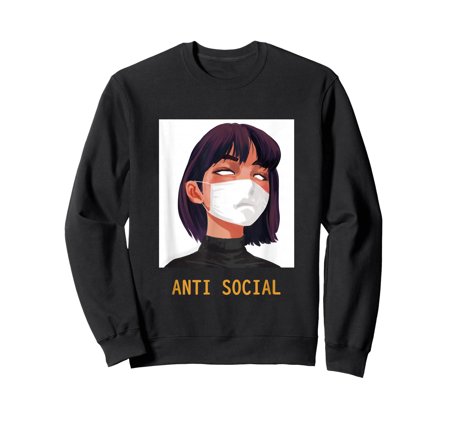 Antisocial Shirt Vaporwave Aesthetic Japanese Emo Anime Girl T-Shirt