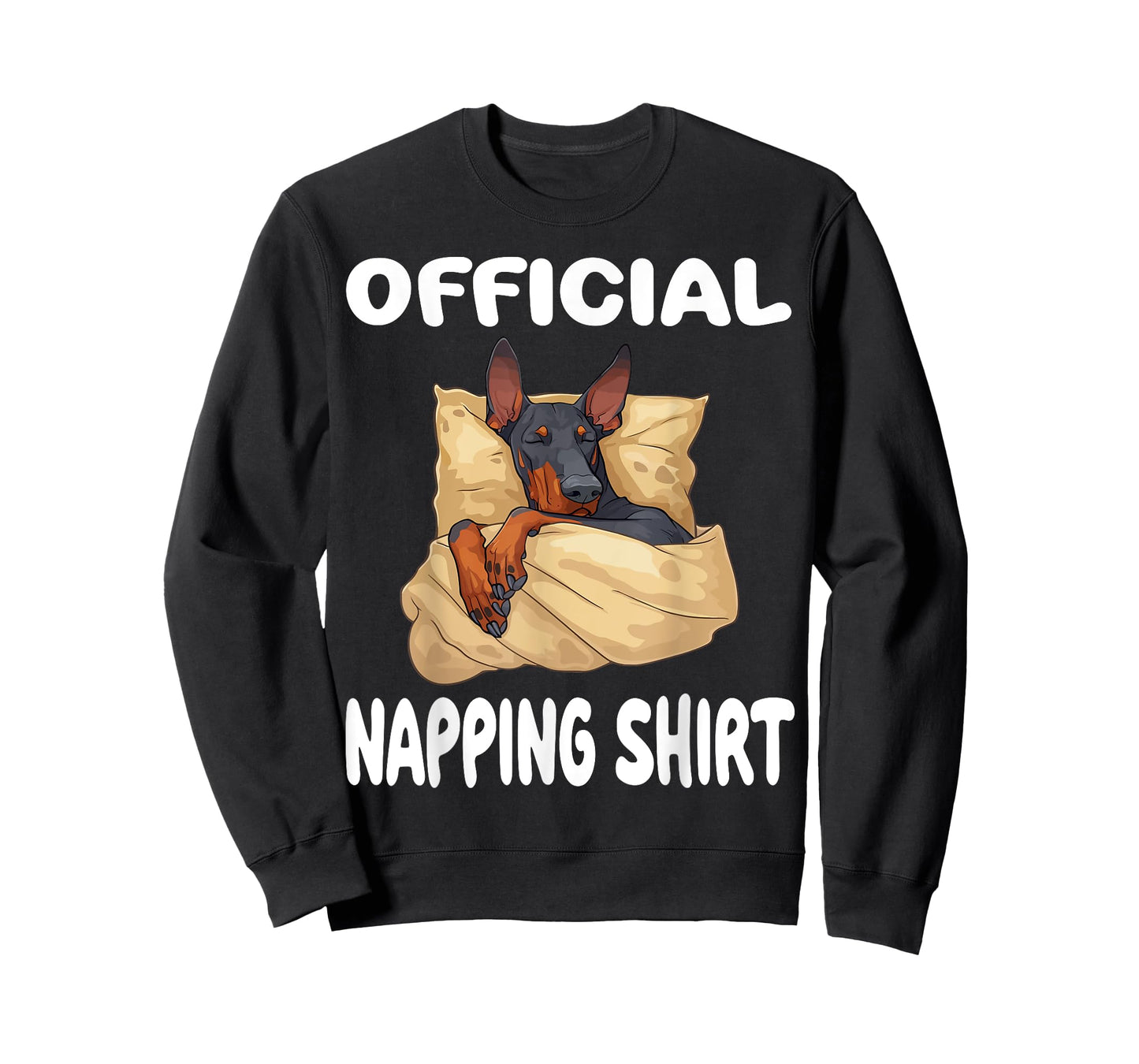 Doberman Pinscher Dog Official Napping shirt Pajamas T-Shirt