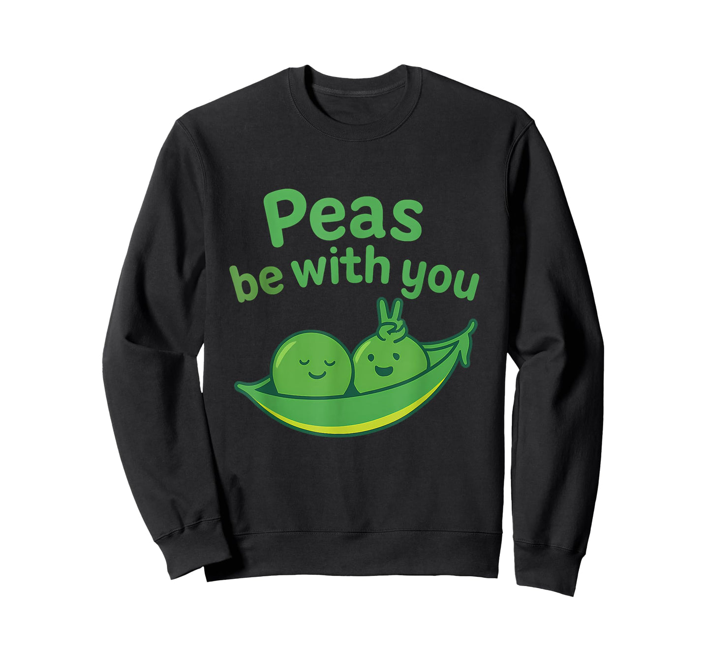 Peas Be With You Pea Pod Pun Graphic T-Shirt